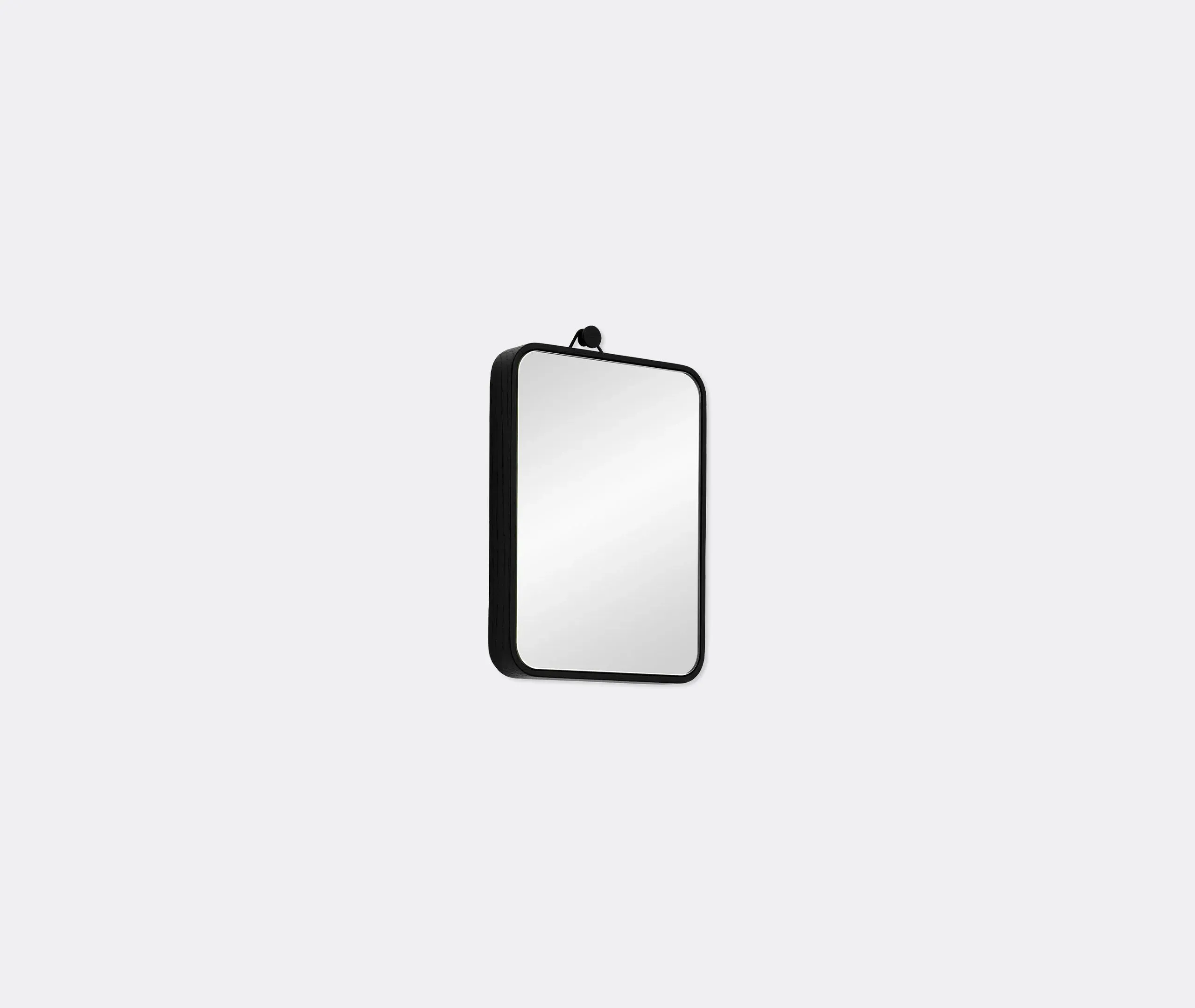 Extra Small Wall Mirror - Black, Solid Wood