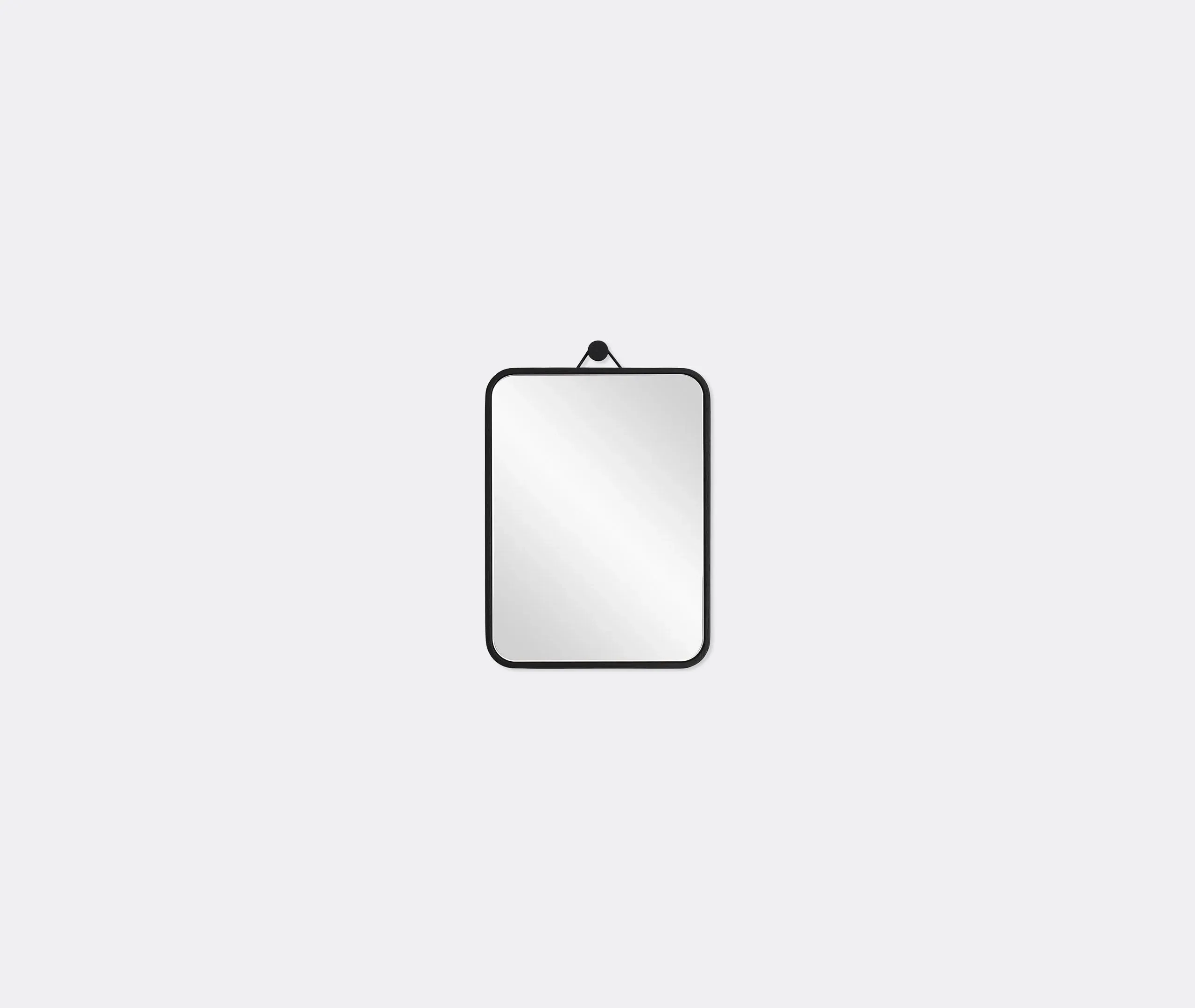Extra Small Wall Mirror - Black, Solid Wood image