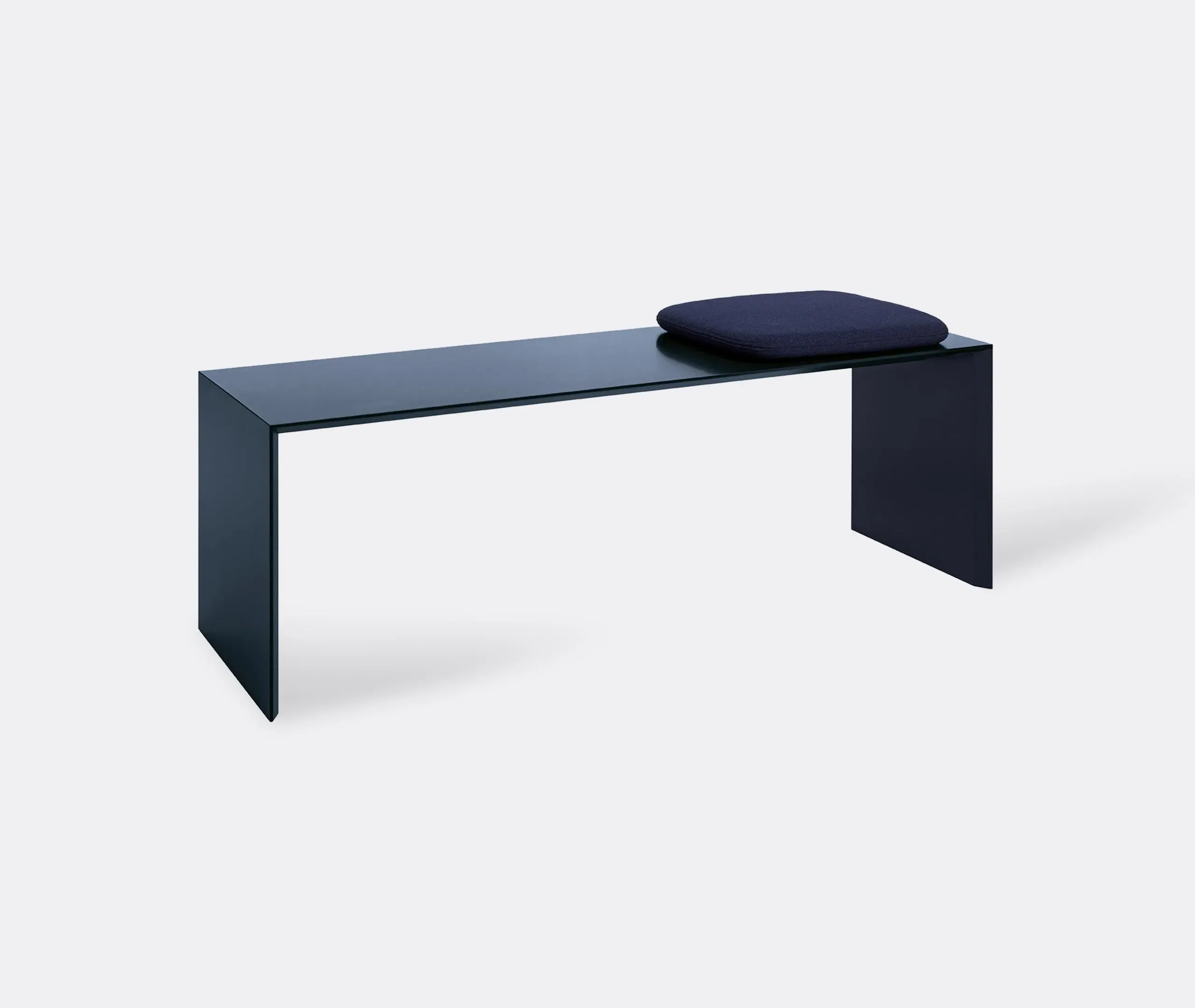 Extra Wide Bench with Storage - Blue, Solid Wood
