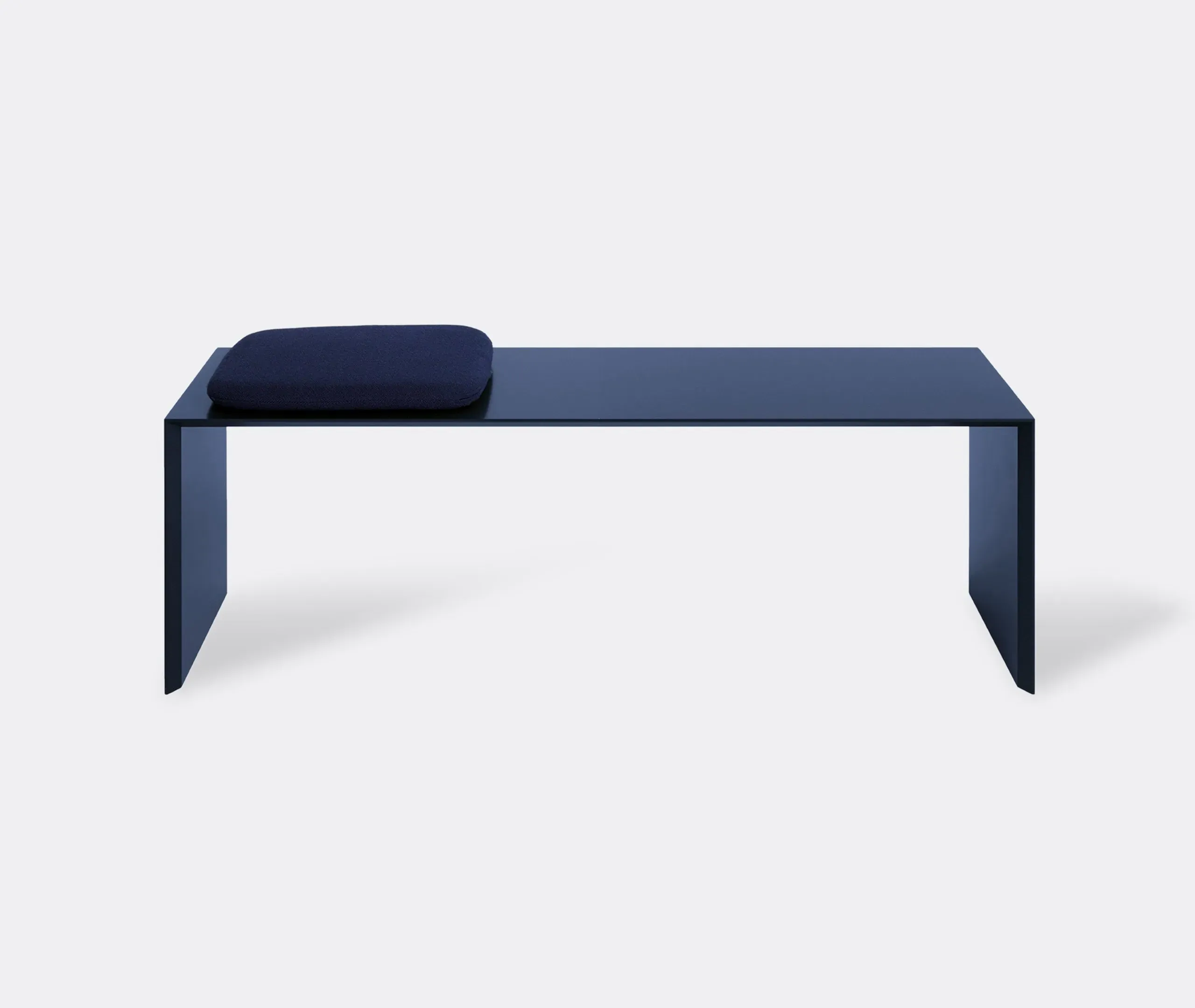 Extra Wide Bench with Storage - Blue, Solid Wood image