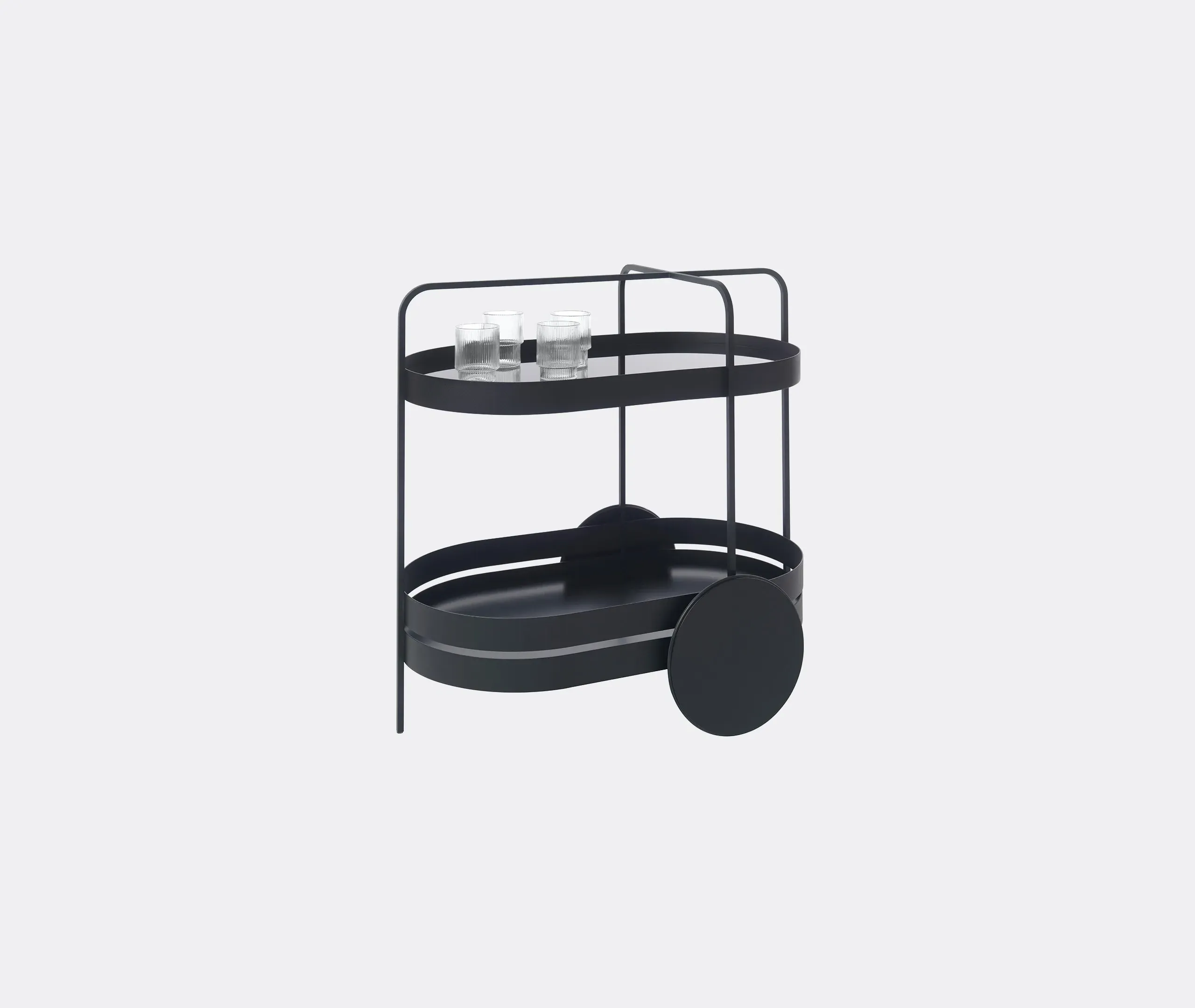 Grace Serving Trolley - Black, Metal