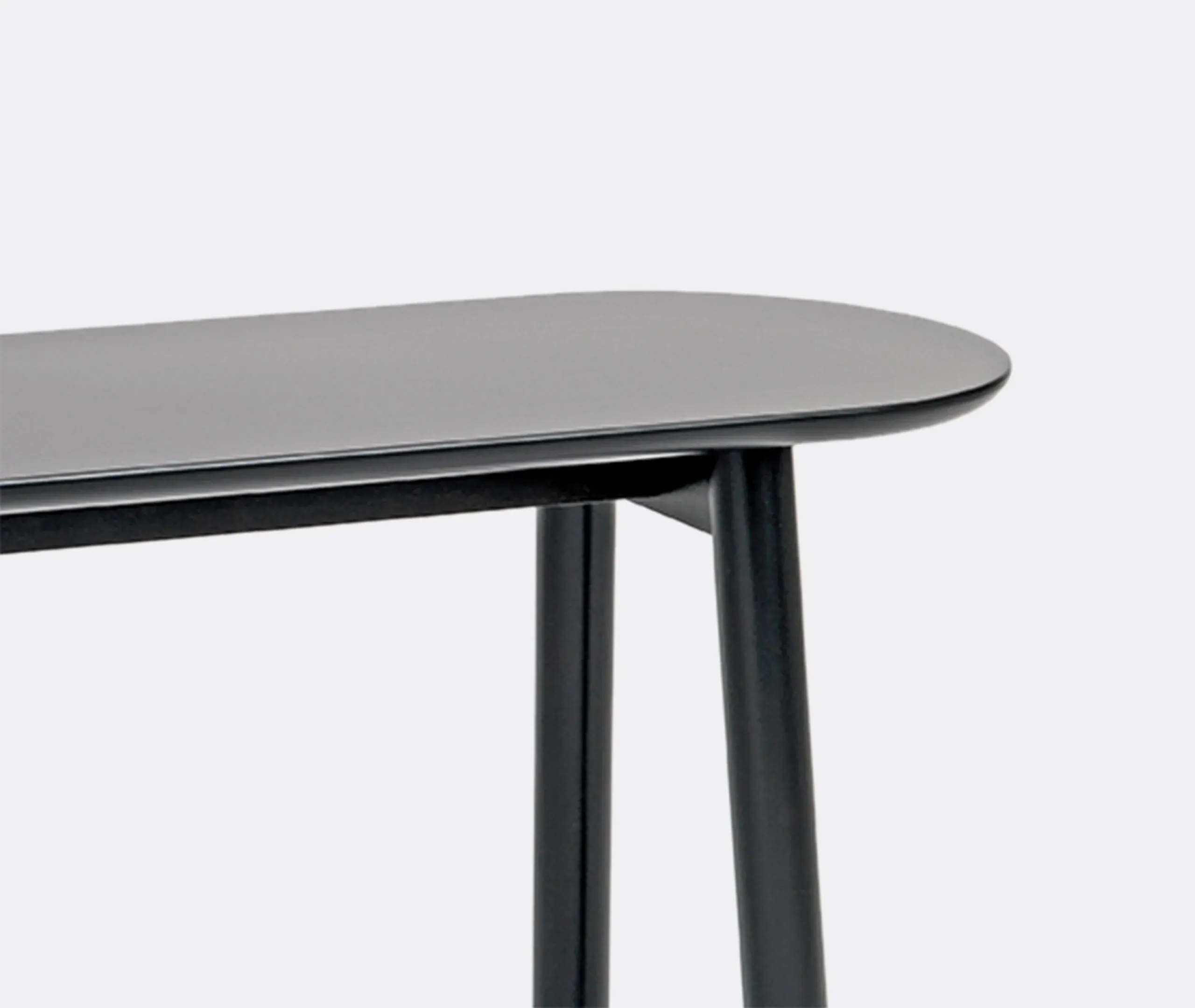 Large Bench with Storage - Black, Solid Wood