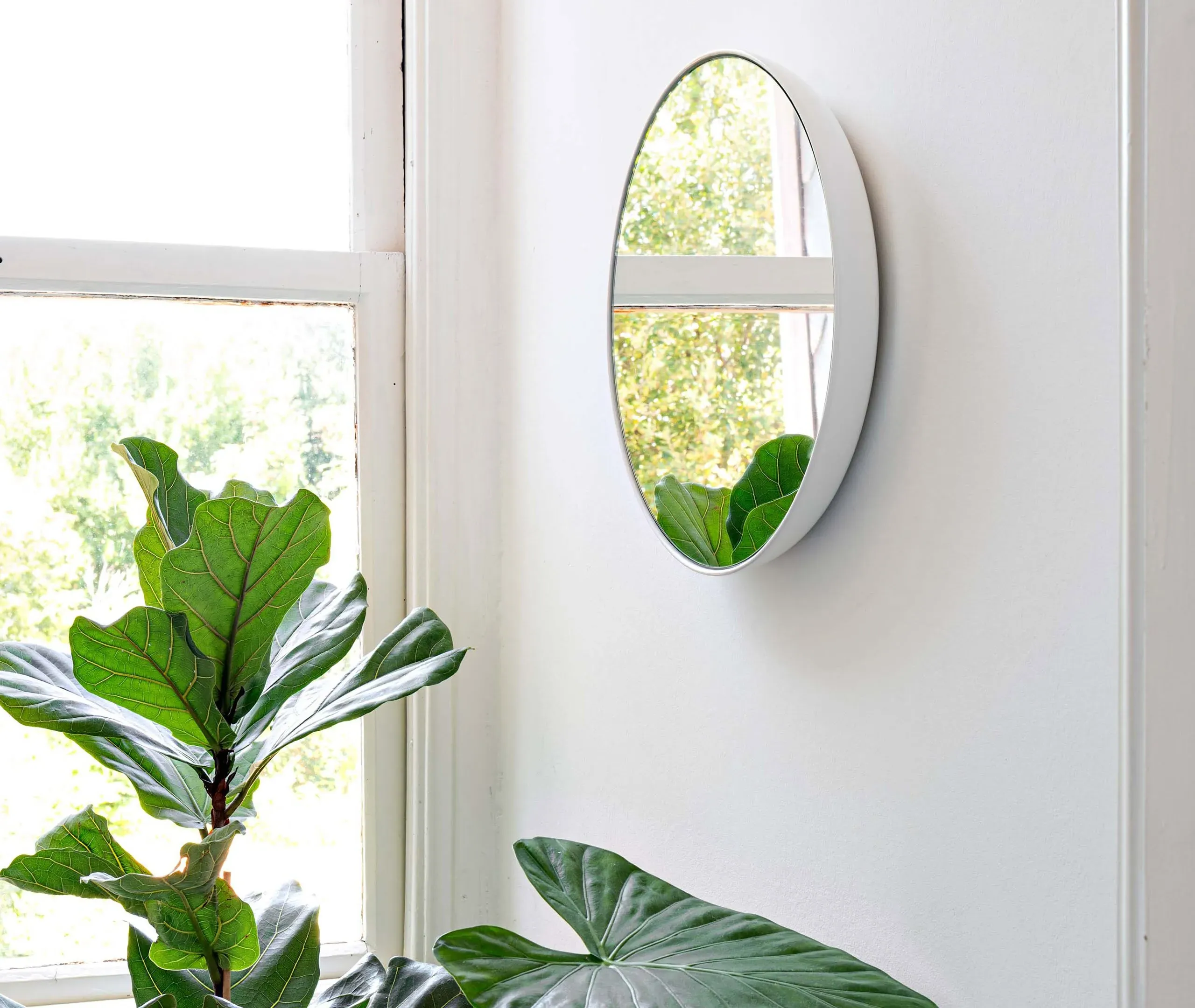 Large Bubble Mirror - White, Ceramic