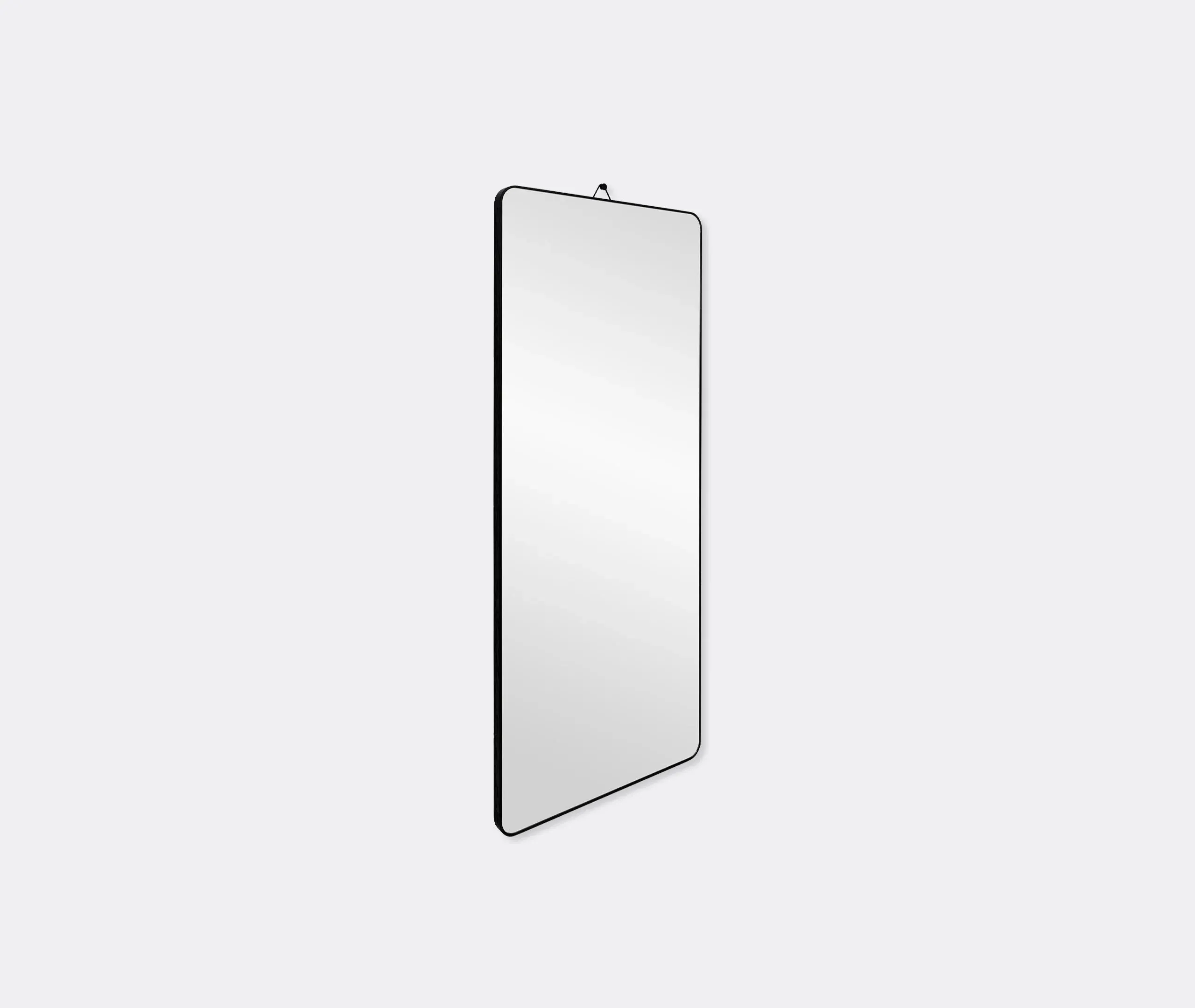 Large Rectangular Wall Mirror - Black, Wood