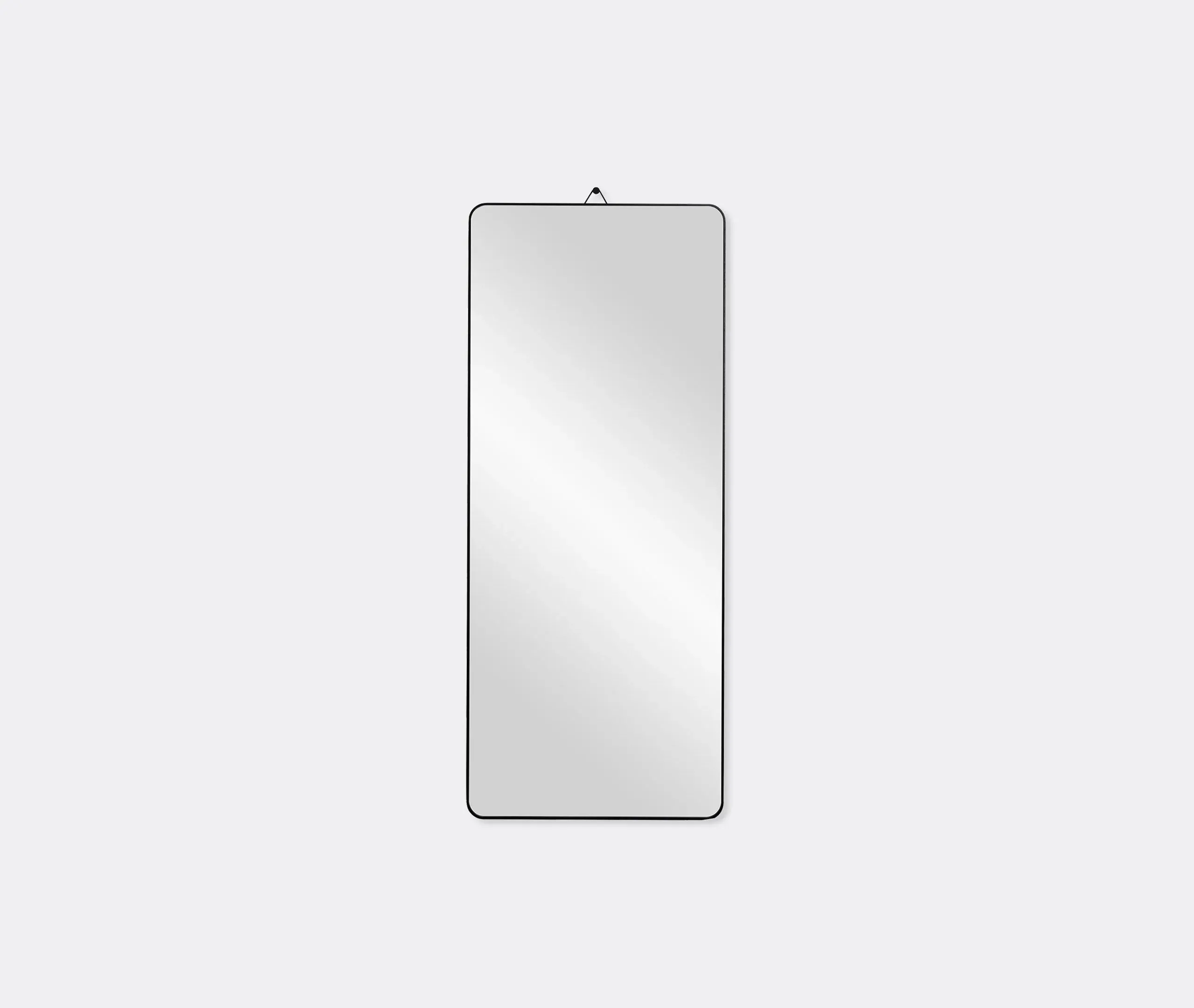 Large Rectangular Wall Mirror - Black, Wood