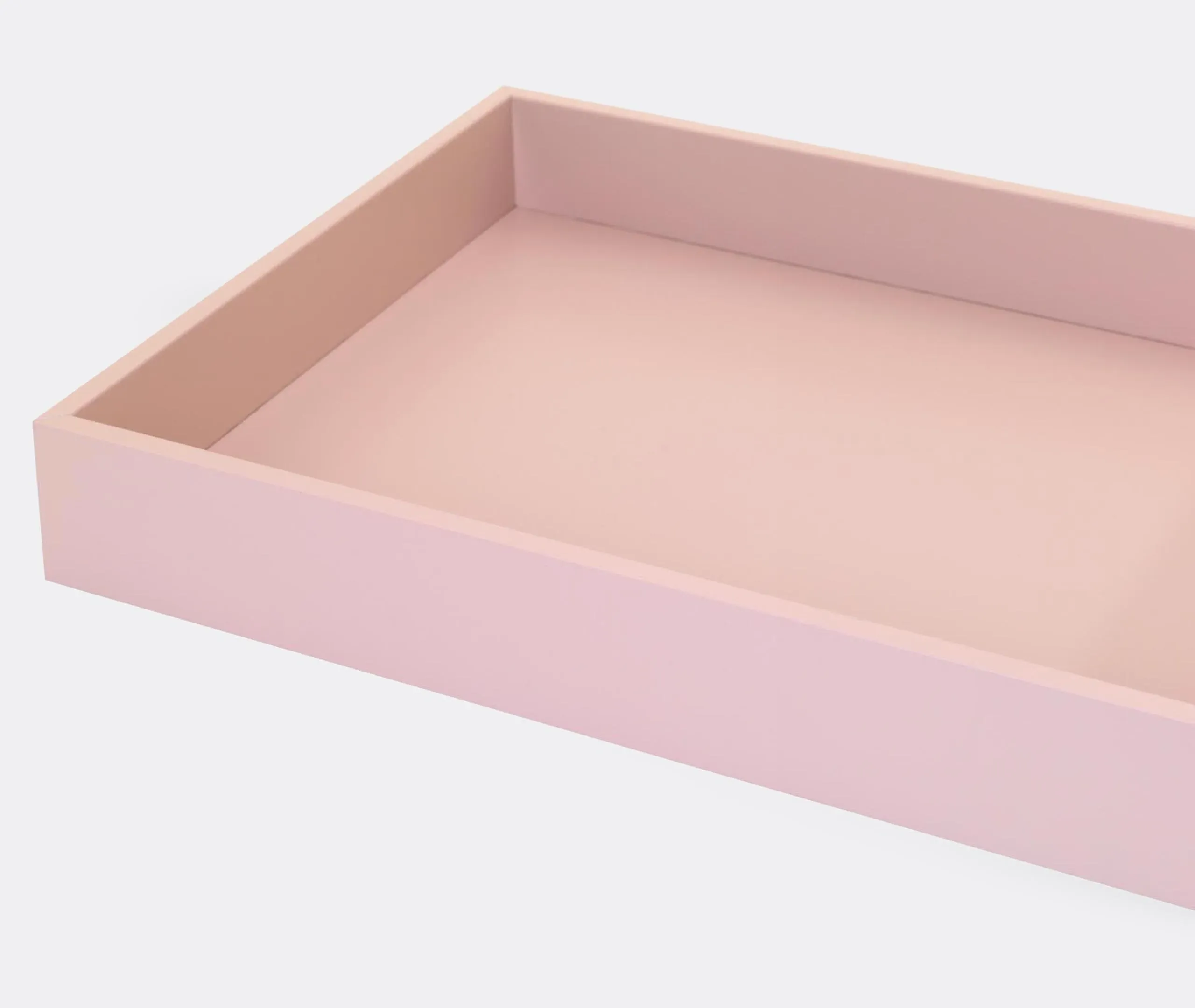 Large Valet Tray with Storage - Dusky Rose, Wood