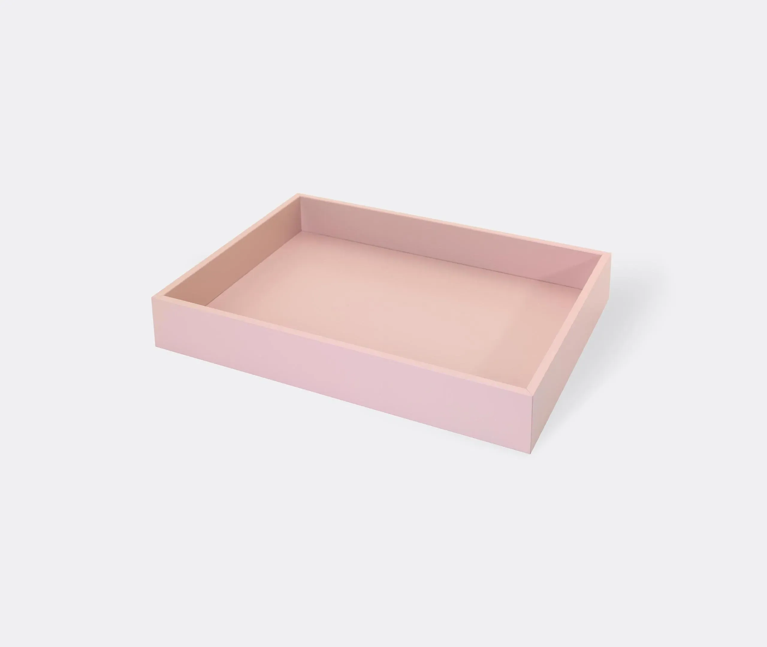 Large Valet Tray with Storage - Dusky Rose, Wood