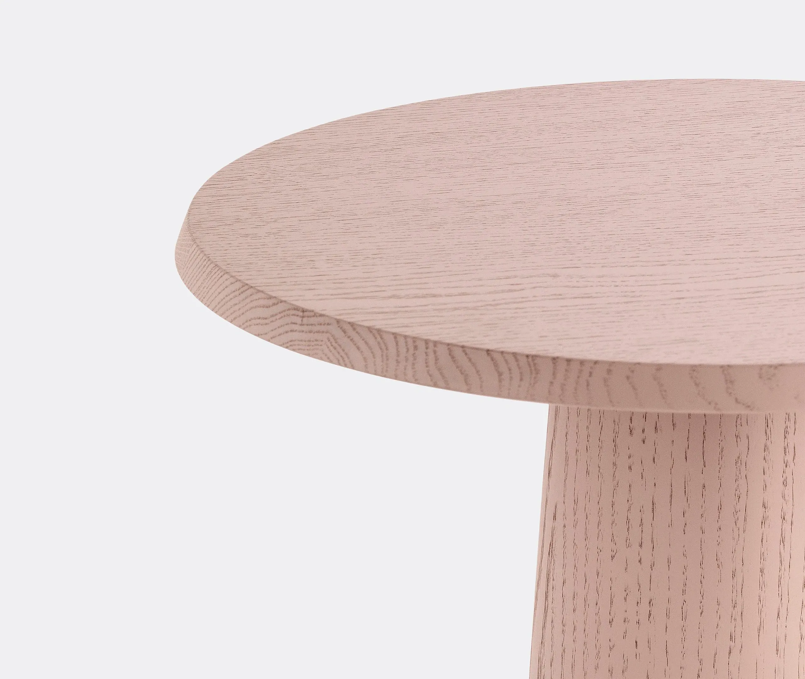 Mushroom Side Table - Dusky Rose, Solid Wood