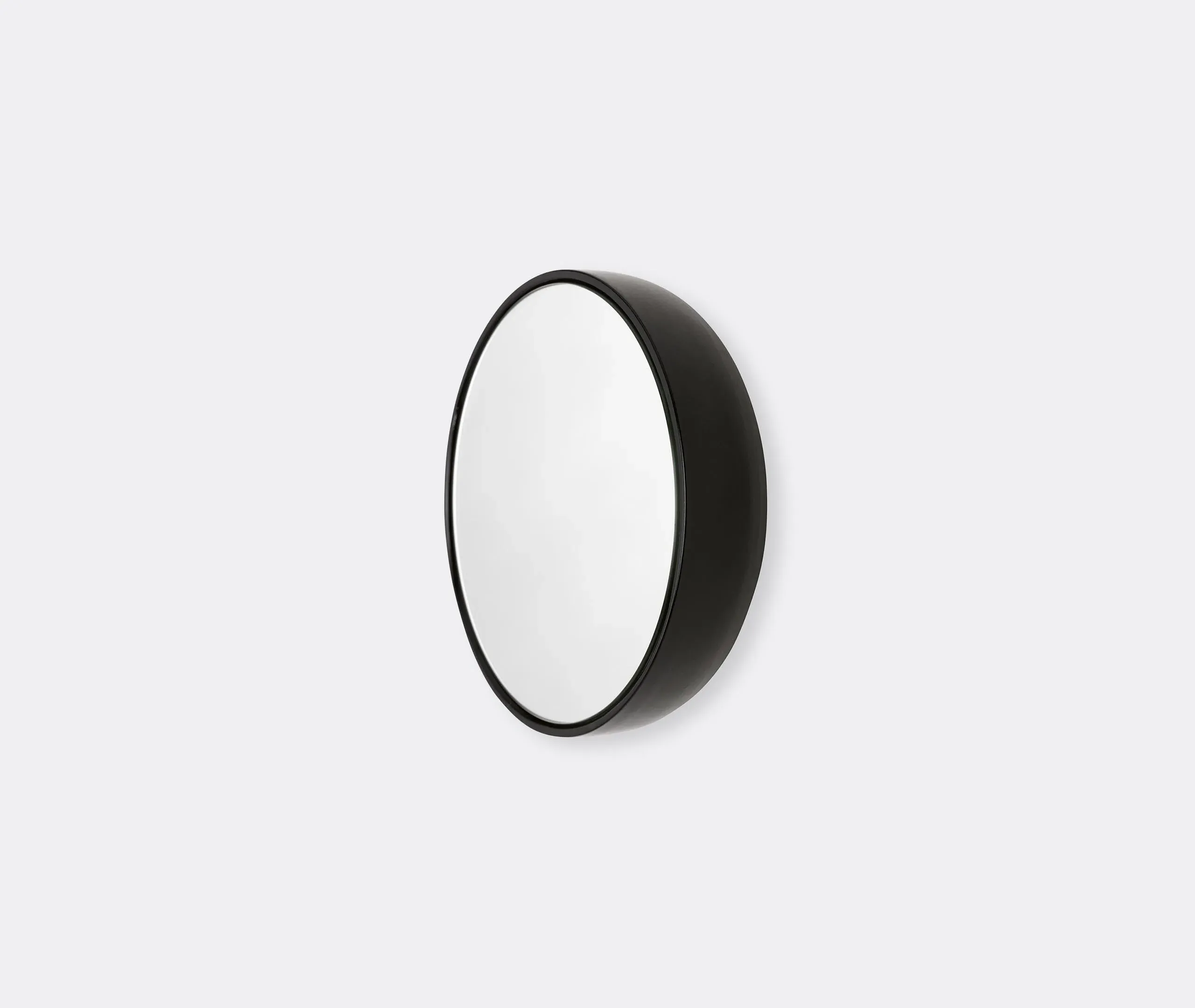 Round Wall Mirror with Frame - Charcoal, Ceramic image