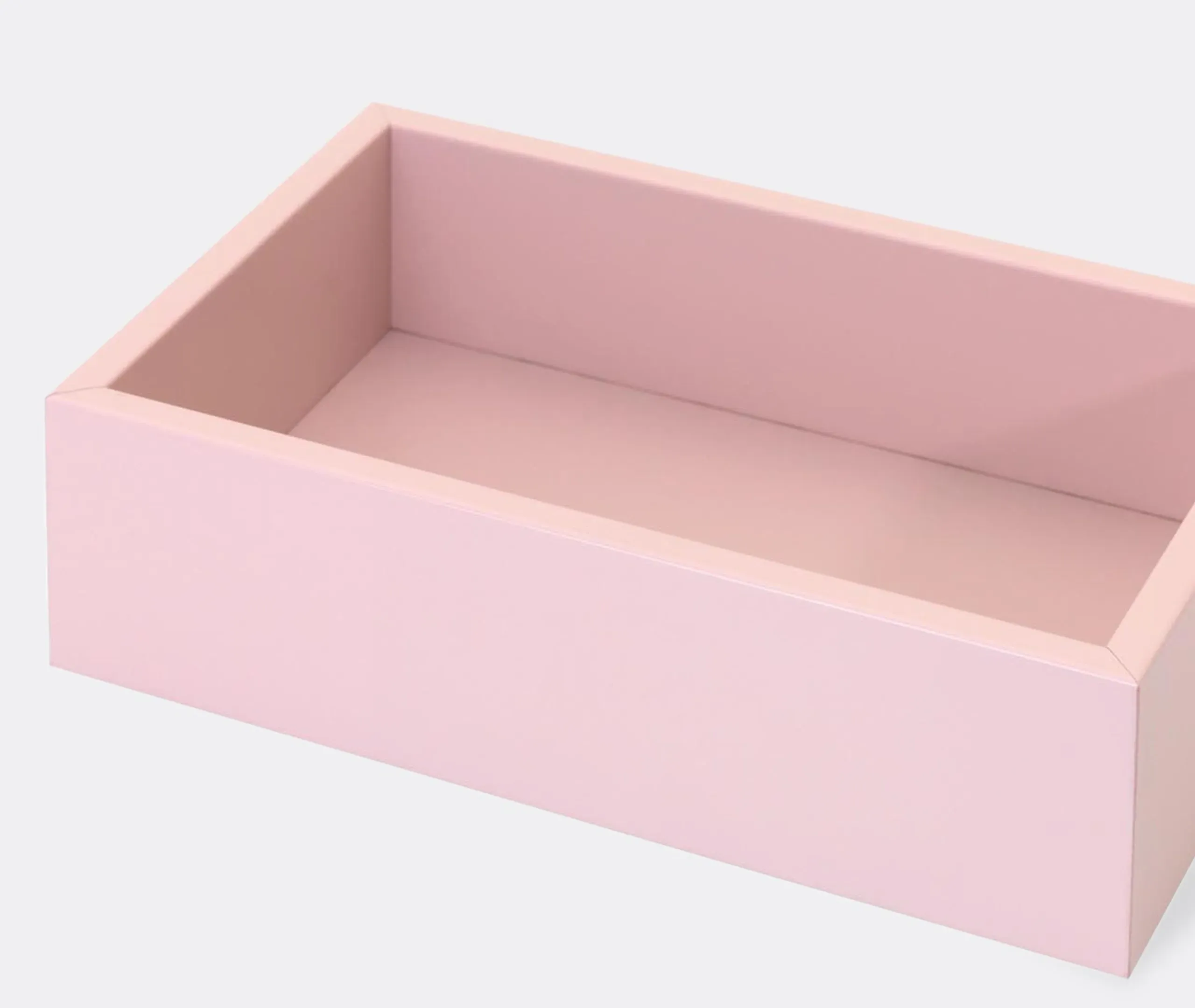 Small Valet Tray with Storage - Dusky Rose, Wood