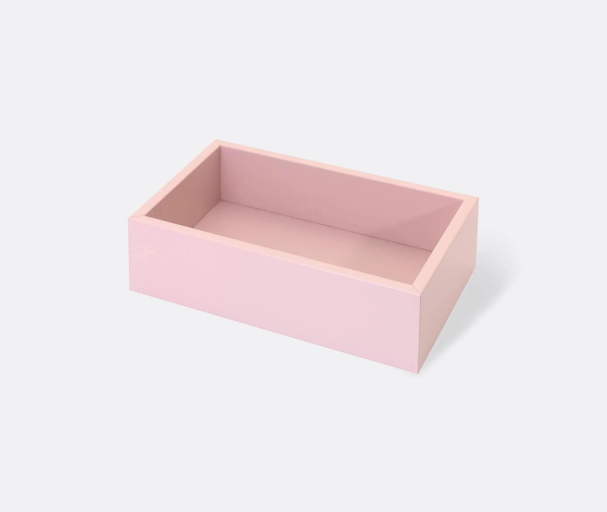 Small Valet Tray with Storage - Dusky Rose, Wood image