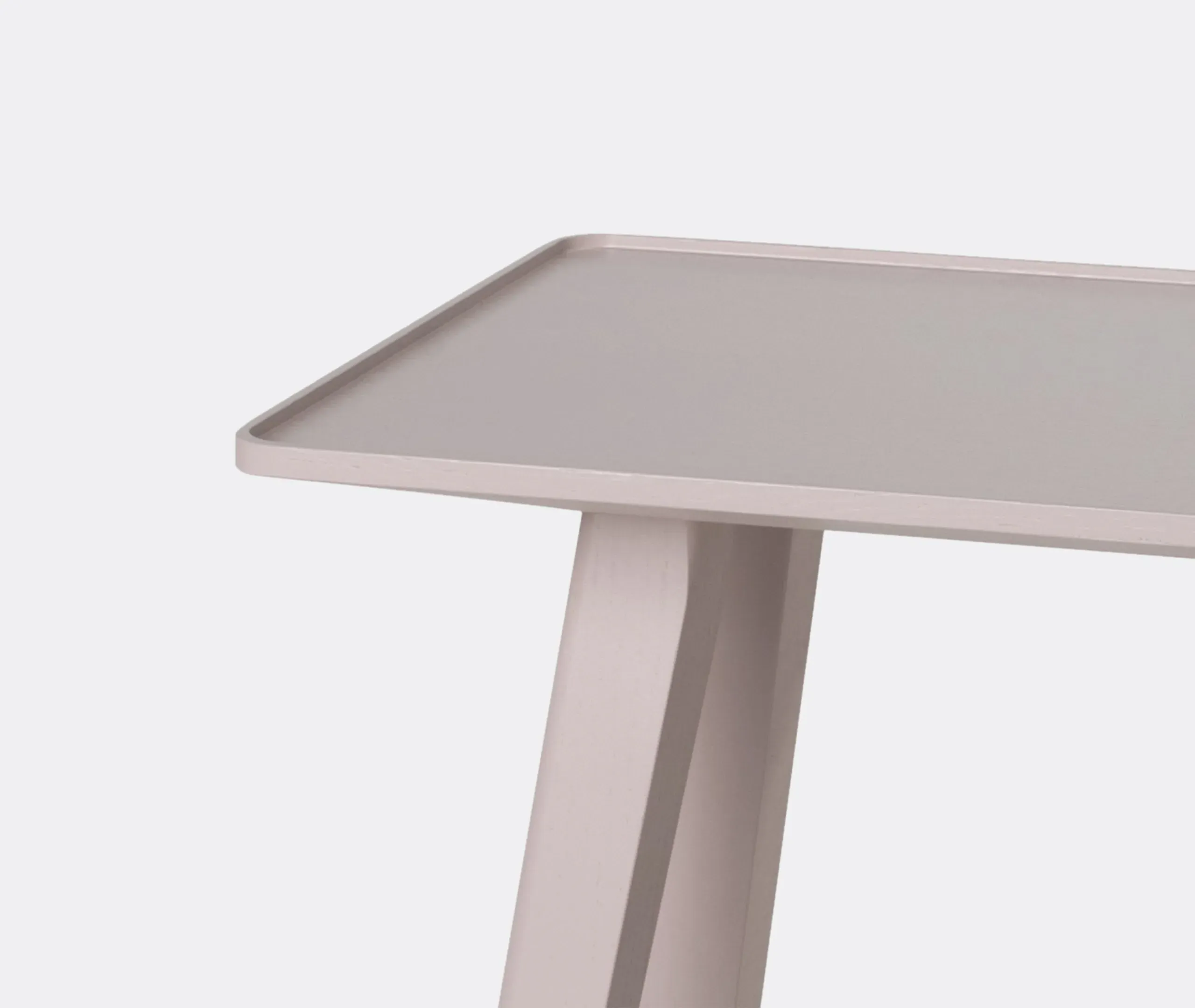 Square Stool with Angled Legs - Dusky Rose, Wood