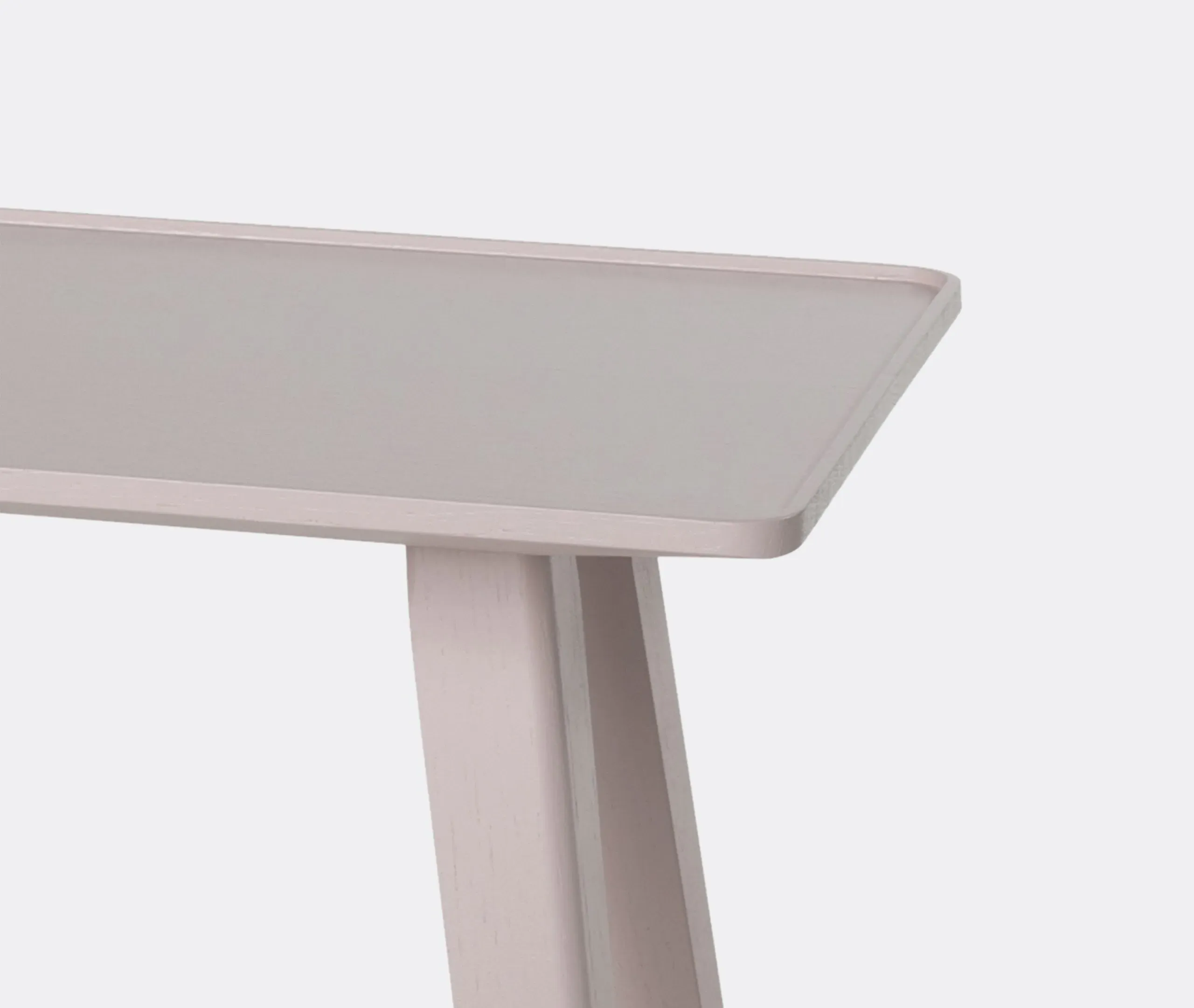 Square Stool with Angled Legs - Dusky Rose, Wood