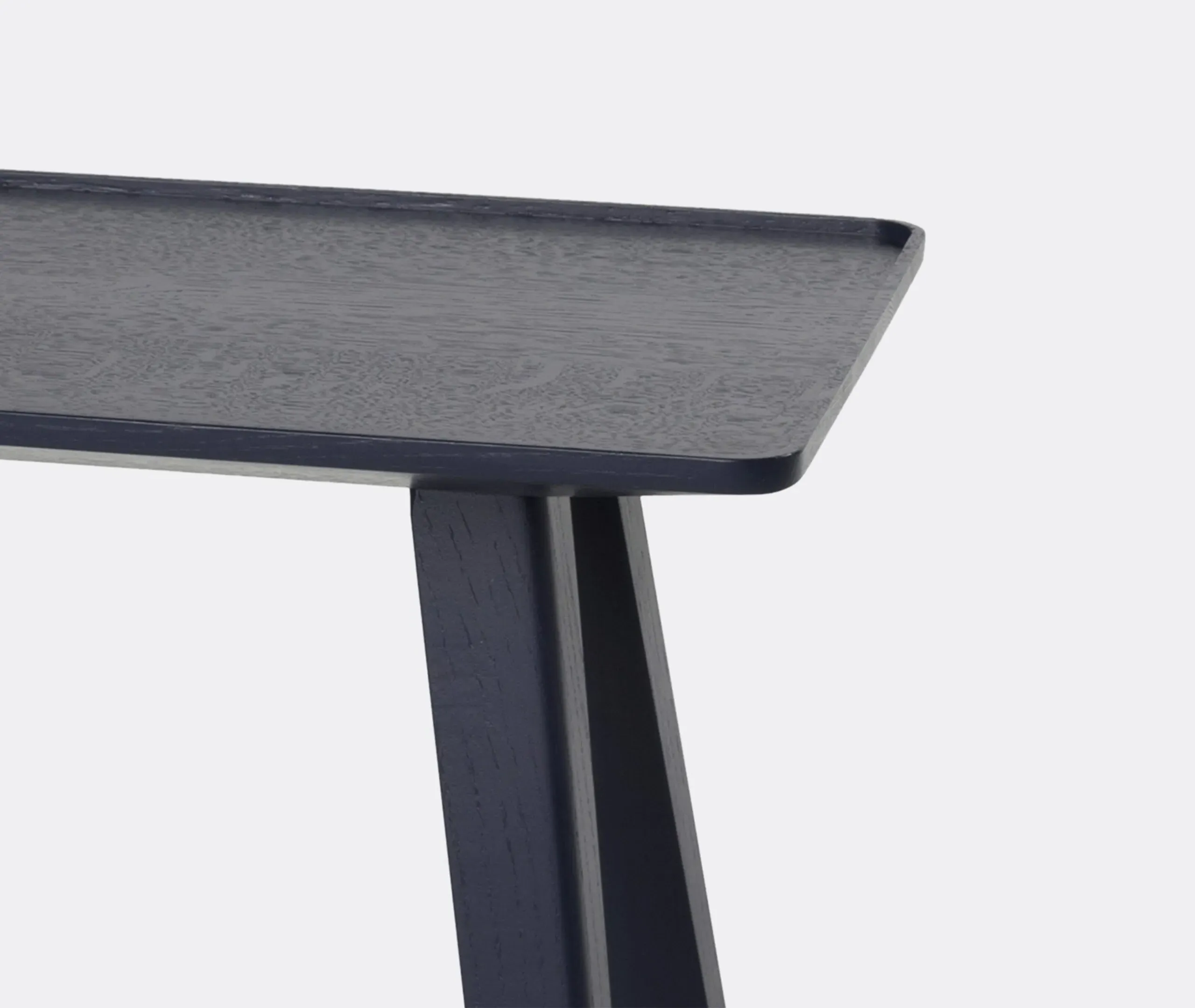 Square Stool with Angled Legs - Granite, Wood