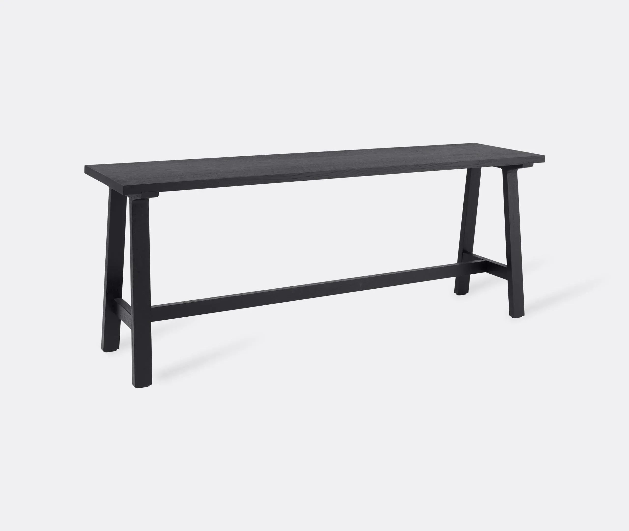 Wide Bench Multi-Purpose - Black, Solid Wood