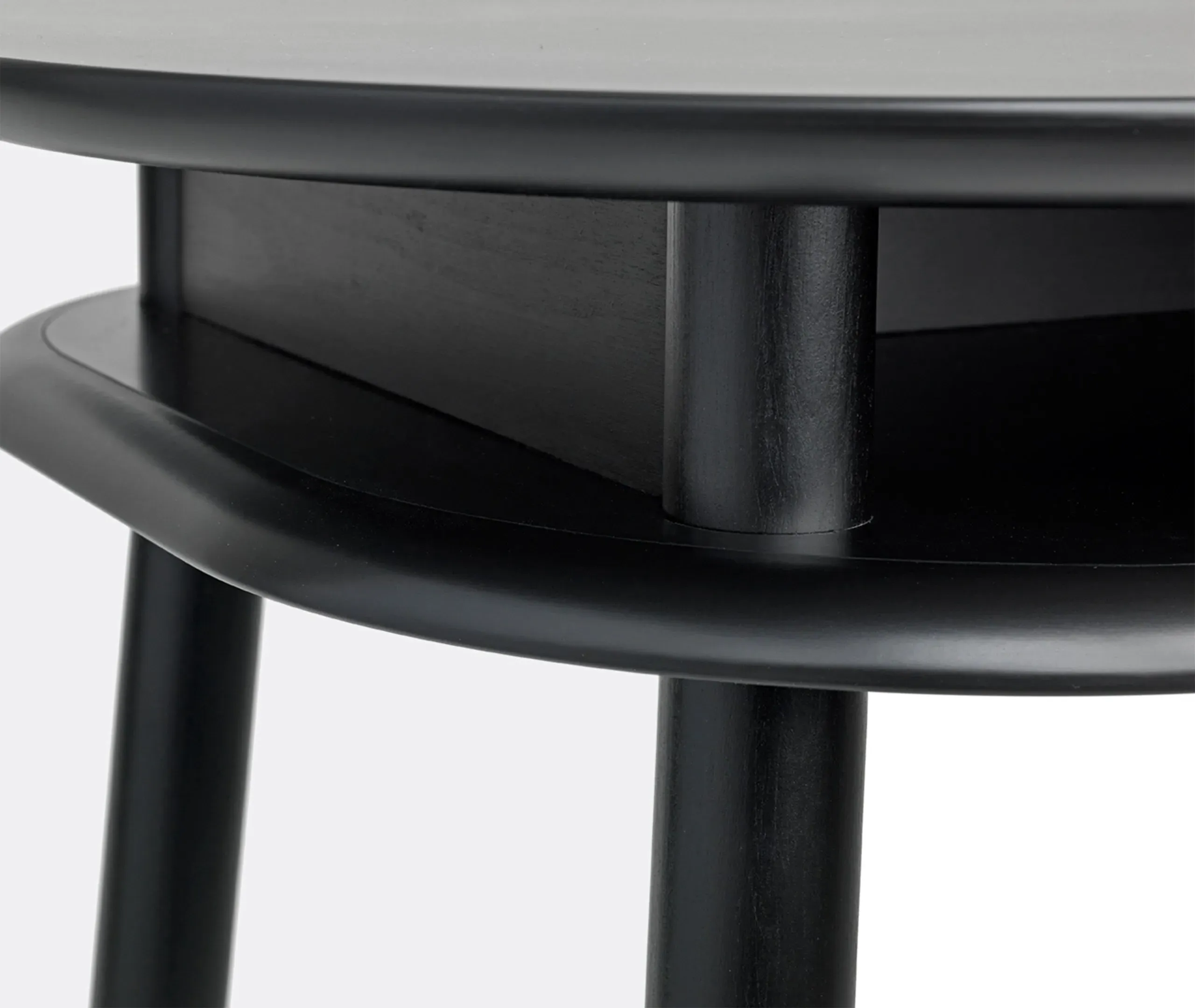 Writing Desk with Storage - Black, Solid Wood