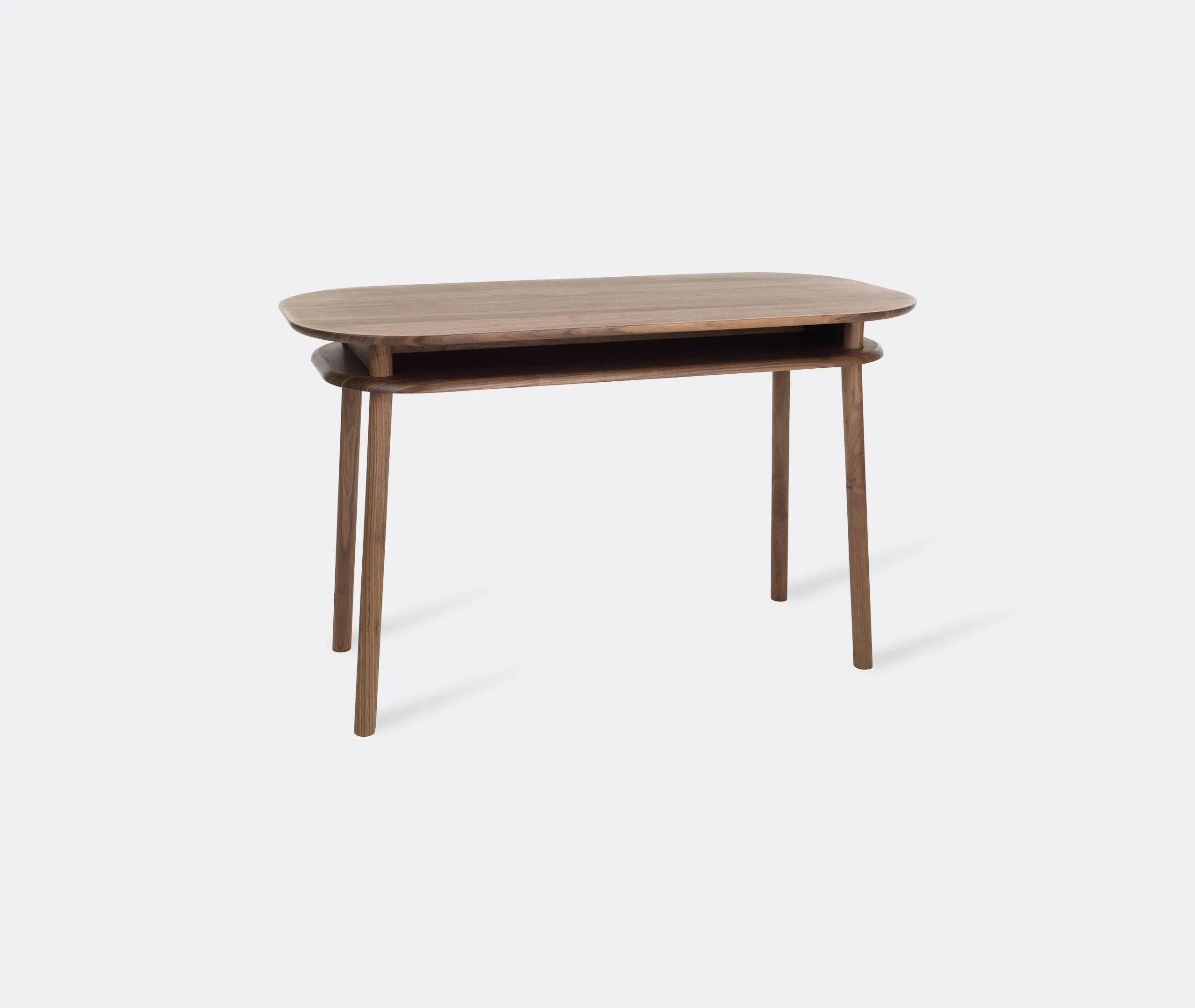 Writing Desk with Storage - Walnut, Solid Wood