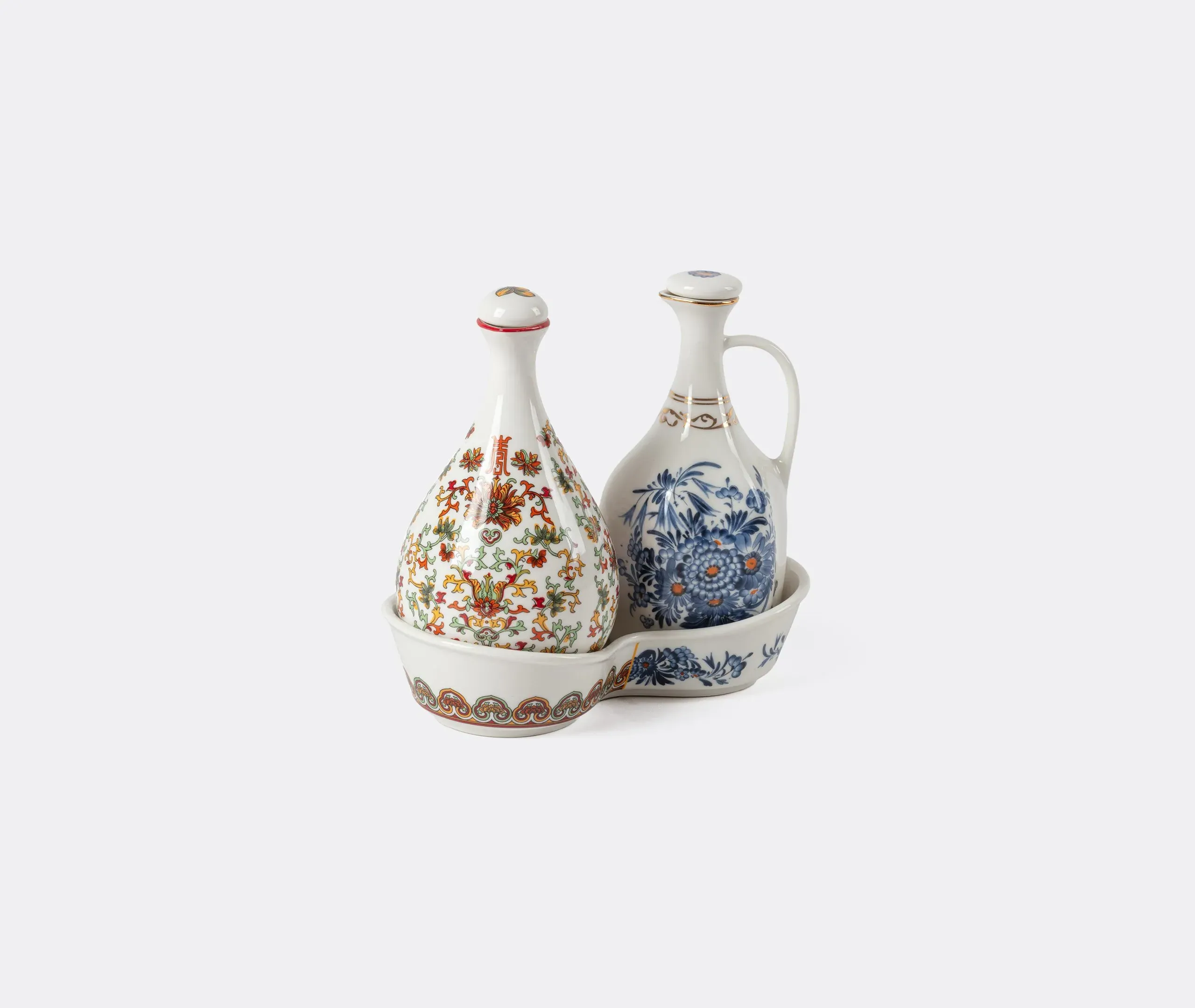 2-Piece Seasoning Set with Holder - Multicolor