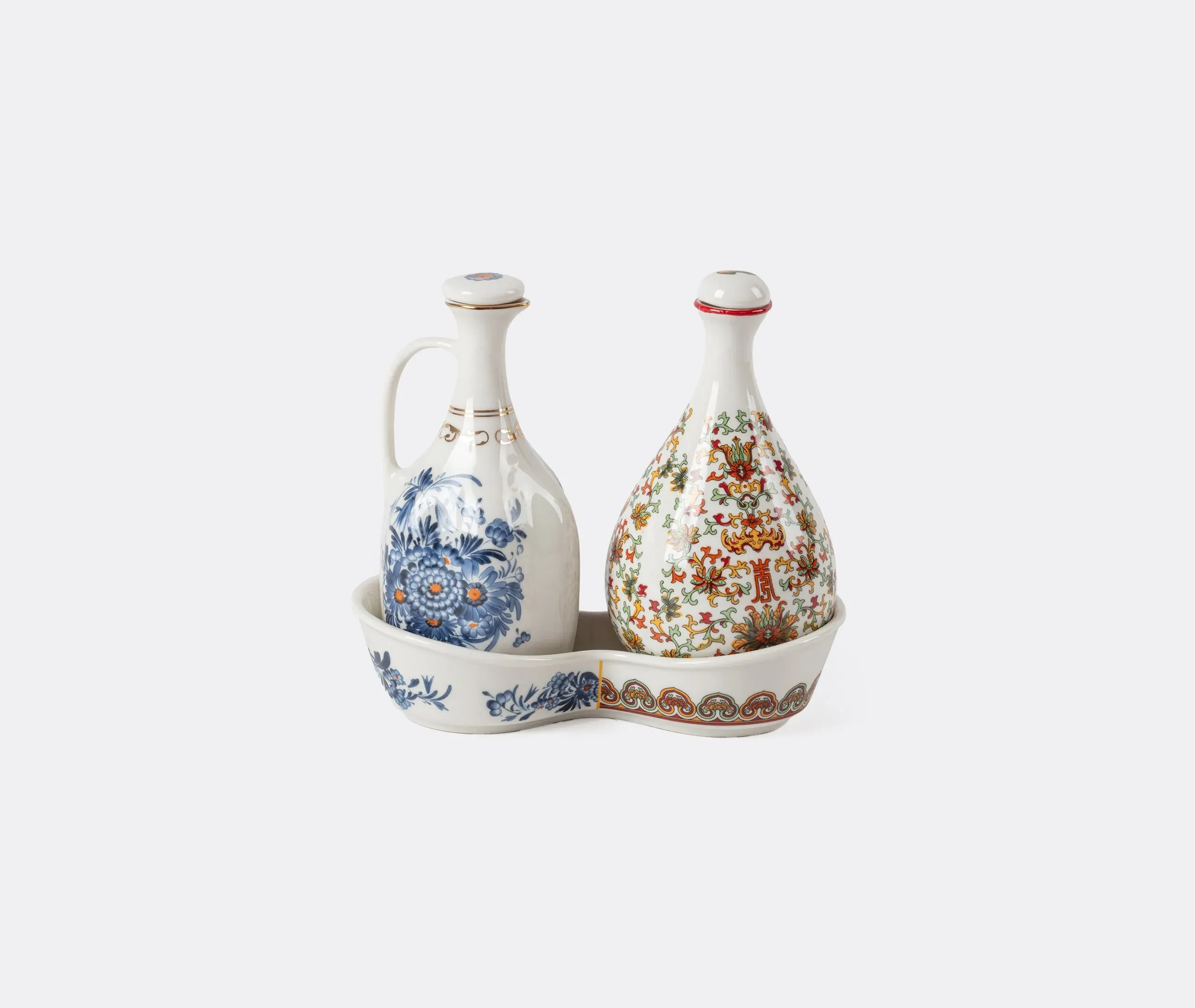 2-Piece Seasoning Set with Holder - Multicolor