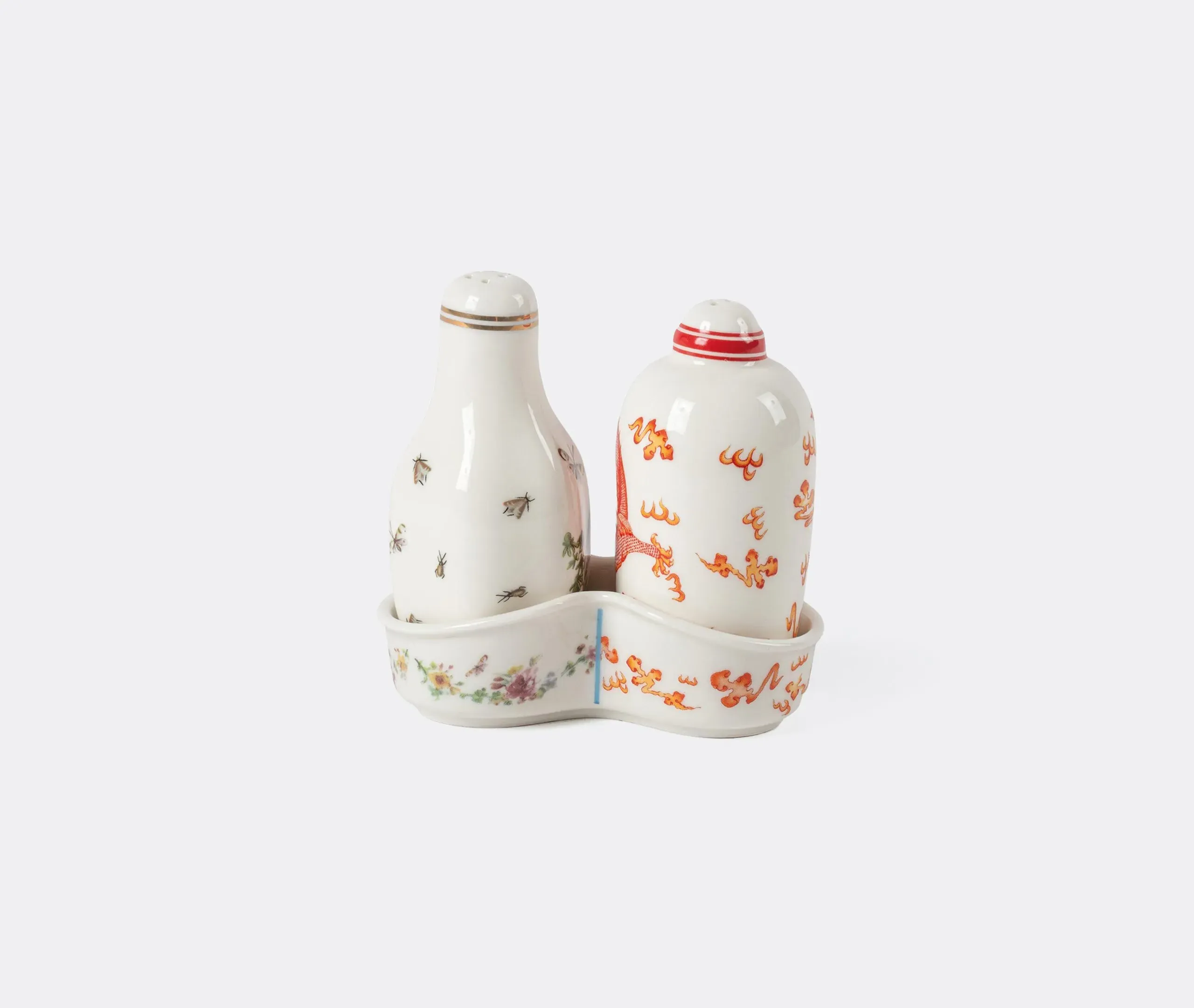 2-Piece Spice Shaker Set with Holder - Multicolor