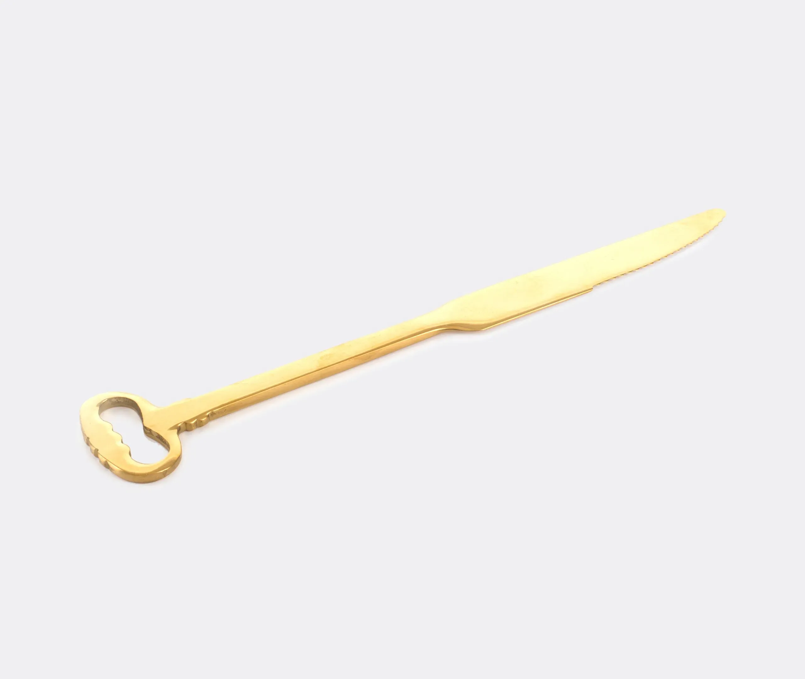 24-Piece Cutlery Set with Key Design - Gold