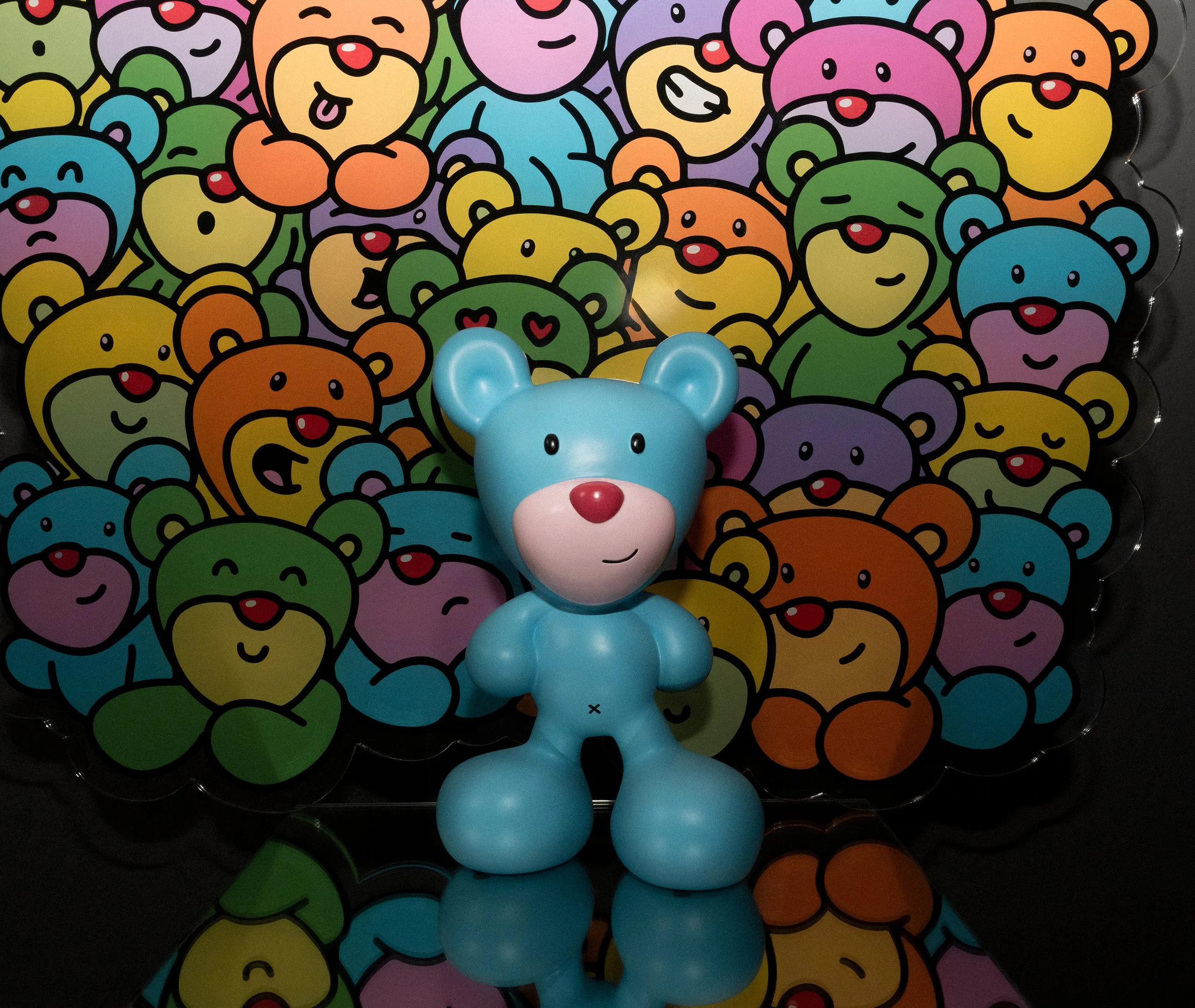 Bear Sculpture Decorative Object - Blue