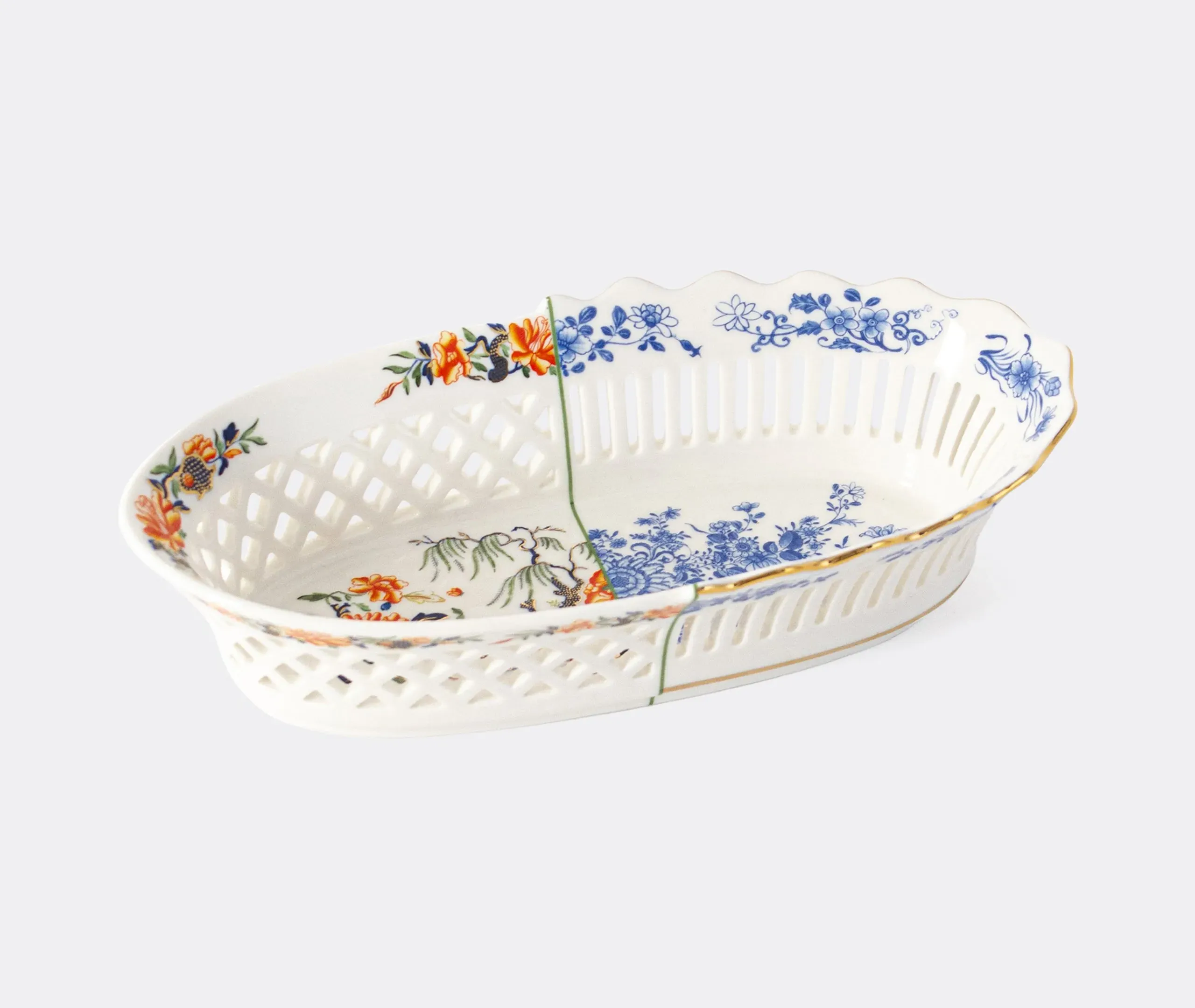 Bread Basket with Floral Design - Multicolor image