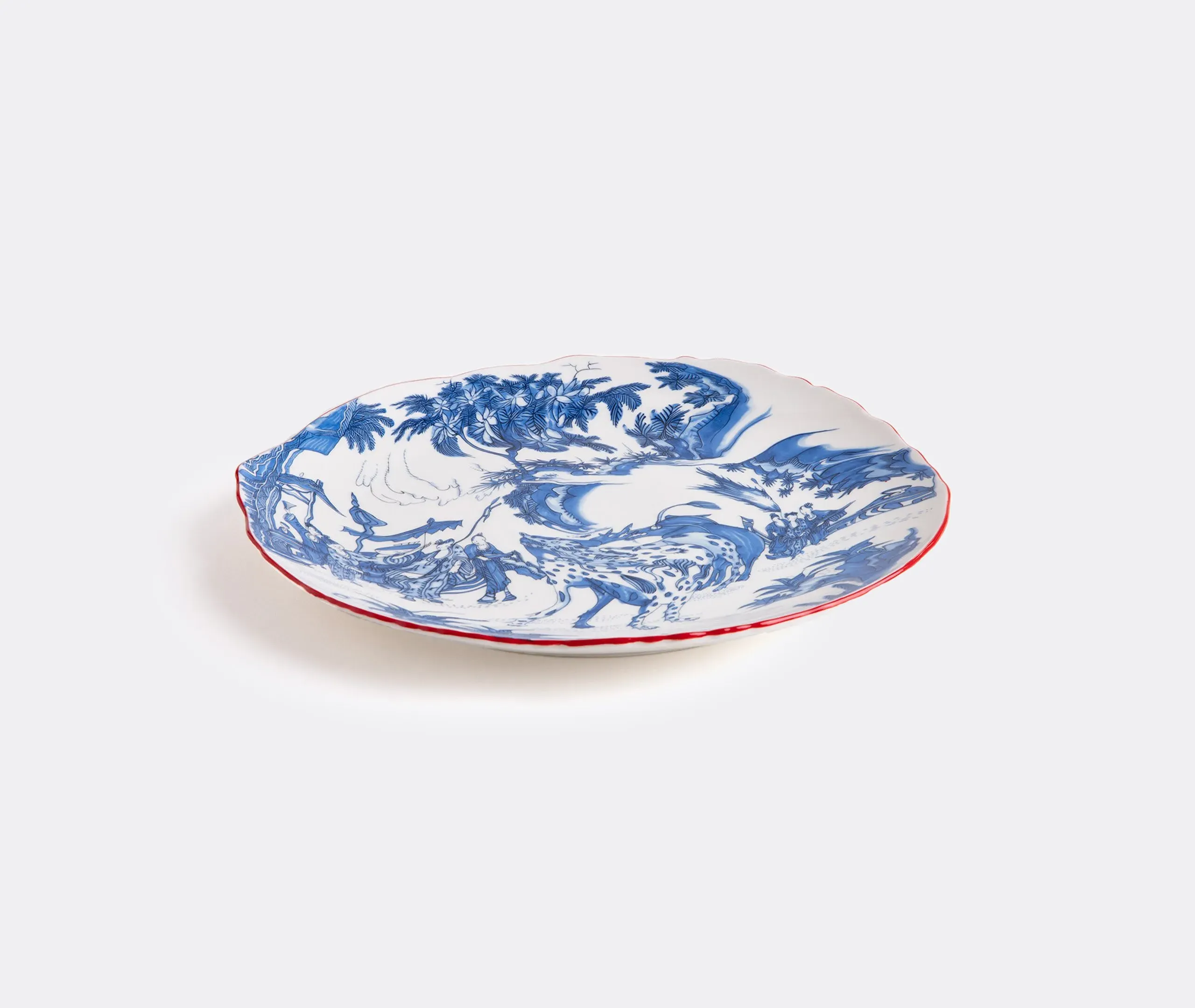 Classic On Acid Blu Chinoiserie Dinner Plate - Blue, Porcelain