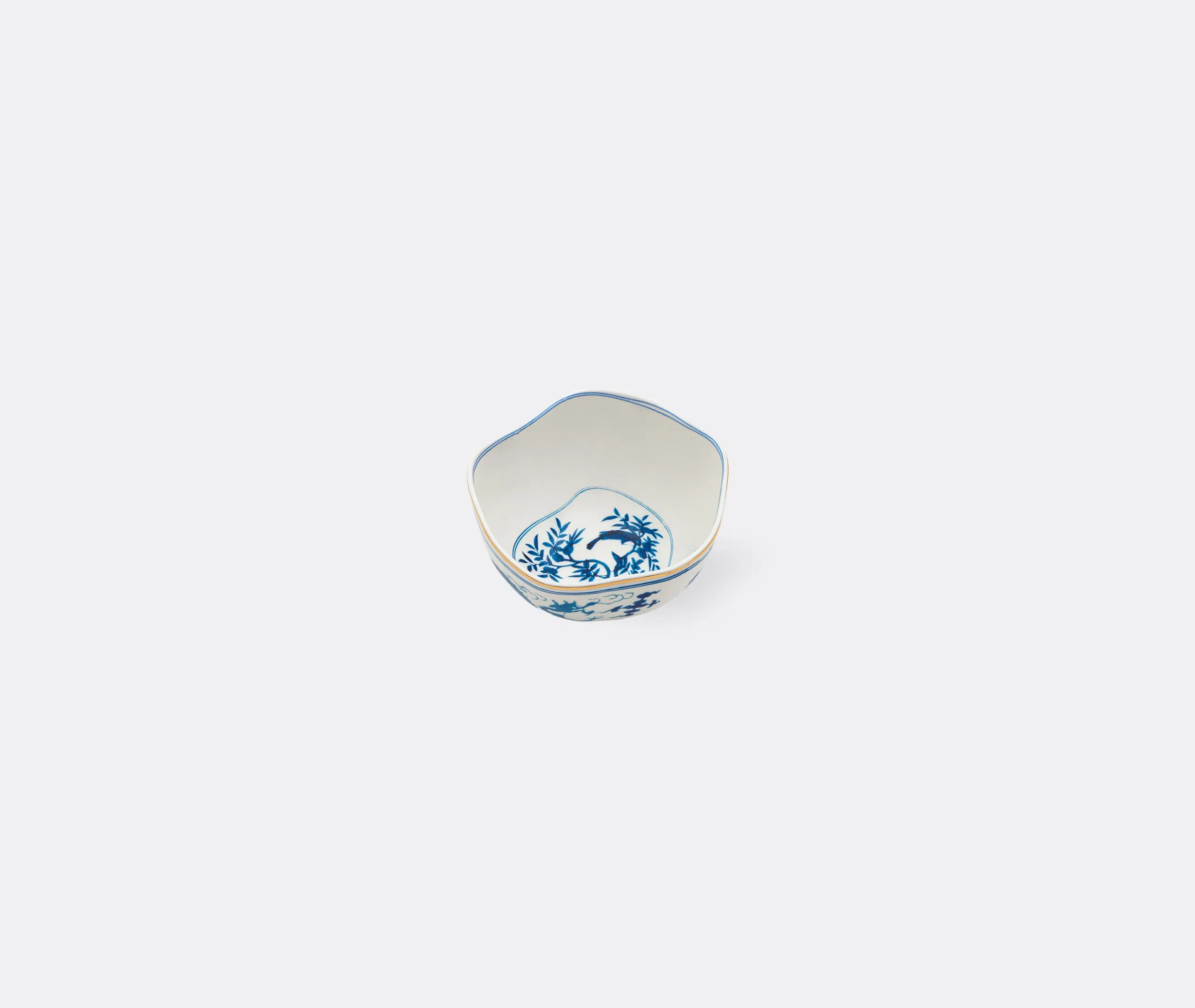 Classic On Acid Dragon Bird Bowl - Blue, Porcelain