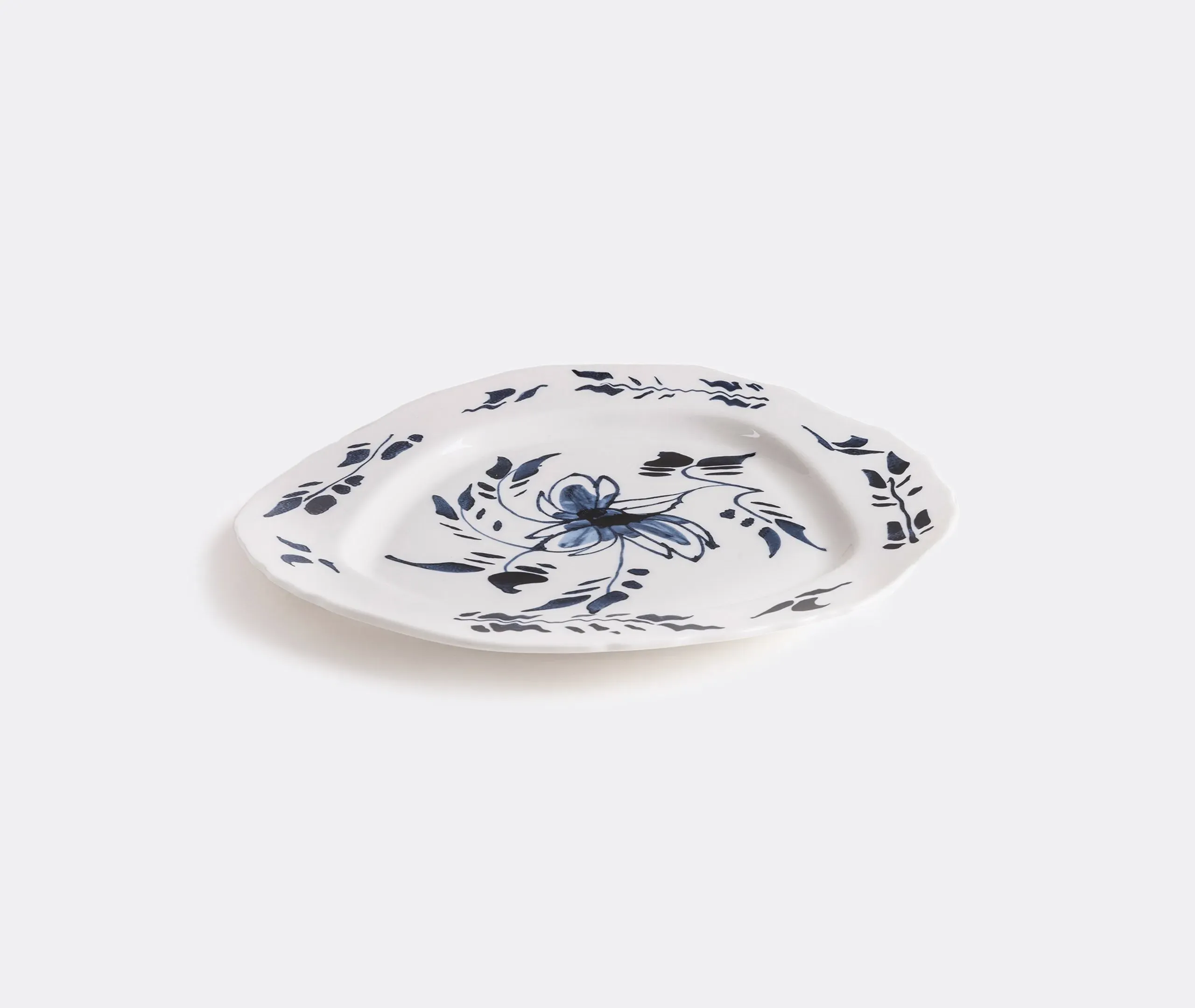 Classic On Acid English Delft Dinner Plate - Blue, Porcelain