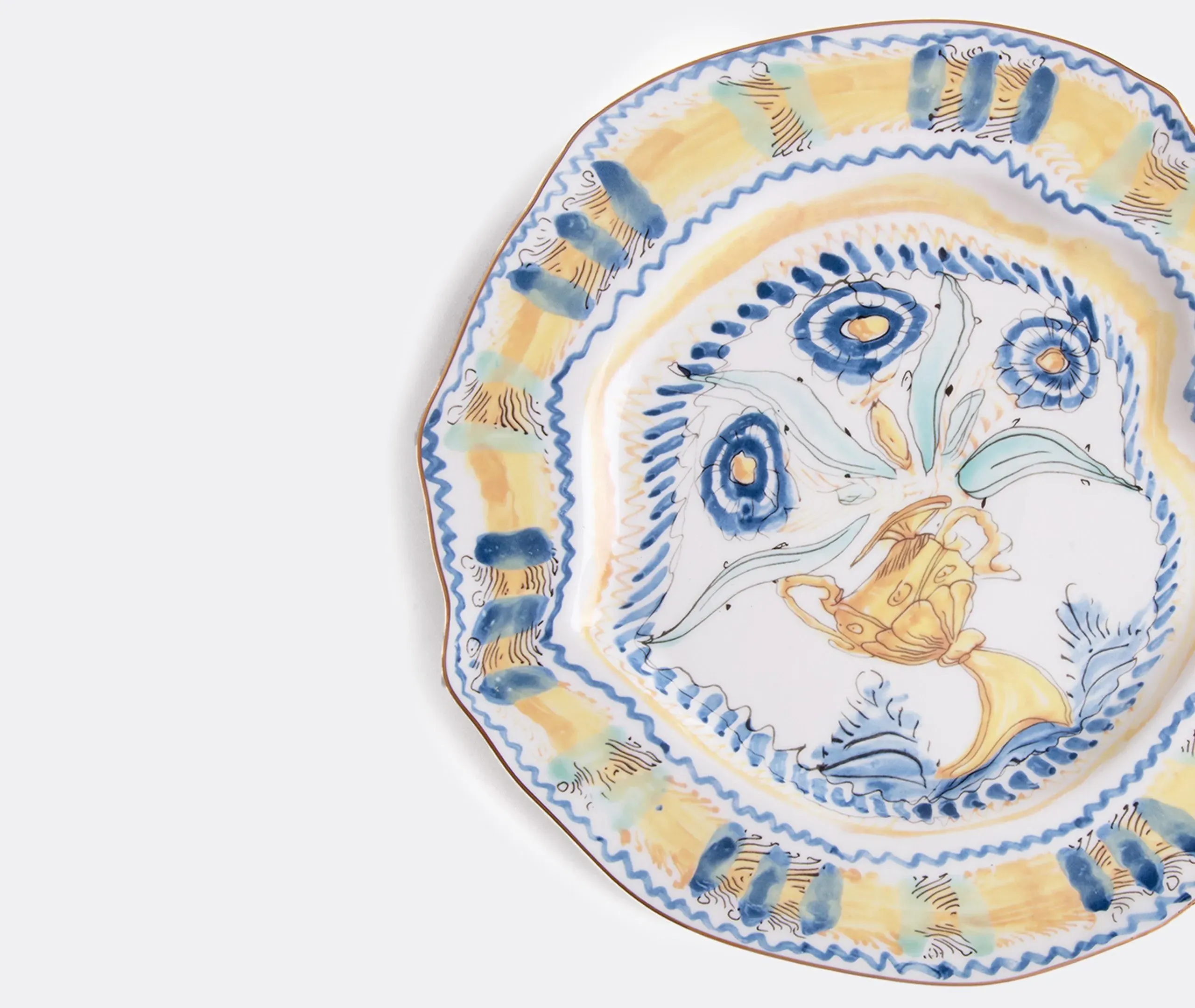 Classic On Acid Spanish Maiolica Dinner Plate - Multicolor, Porcelain