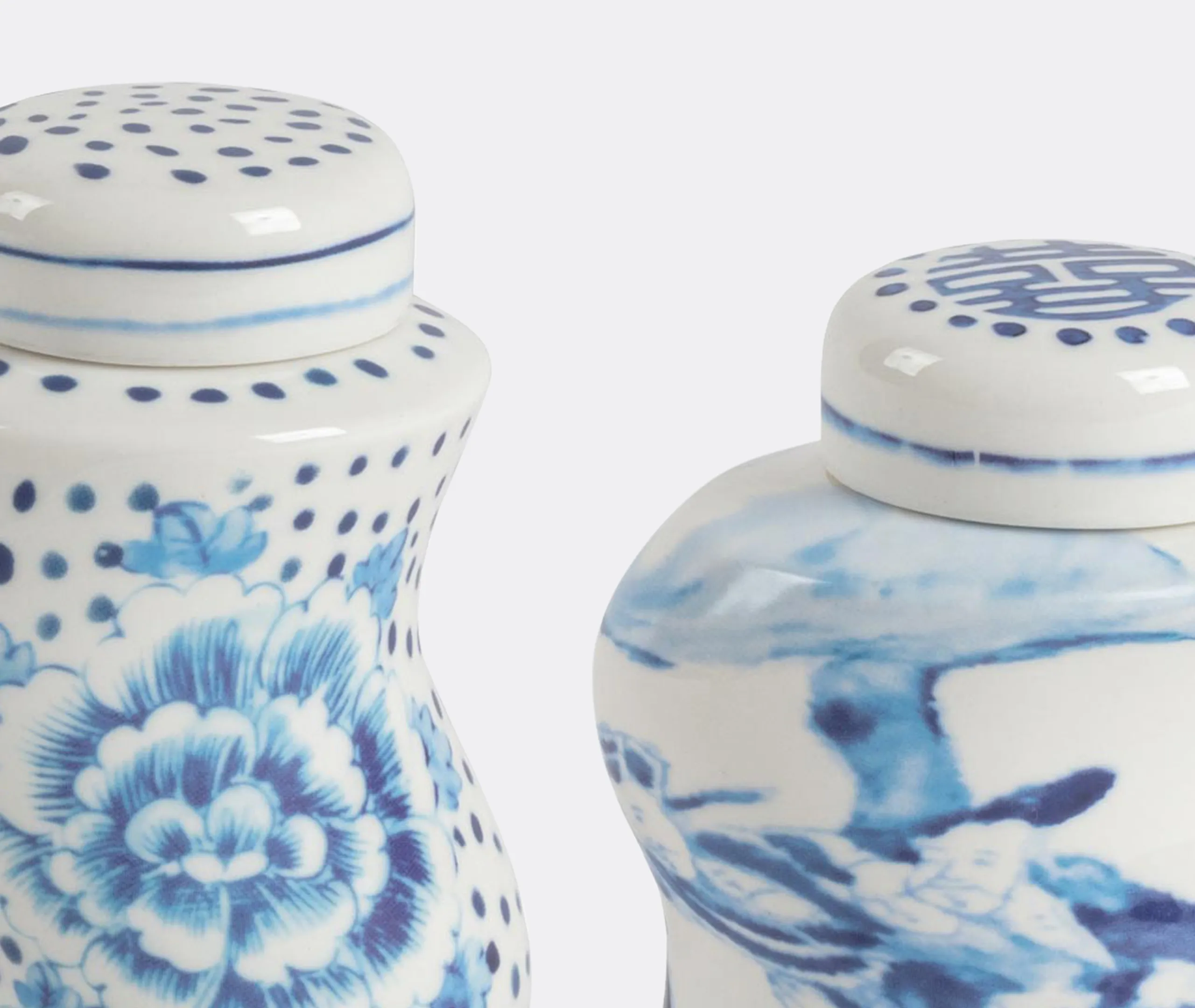 Classics On Acid Dots & Ginger Spice Shaker Set - White, Blue, Porcelain alternate view