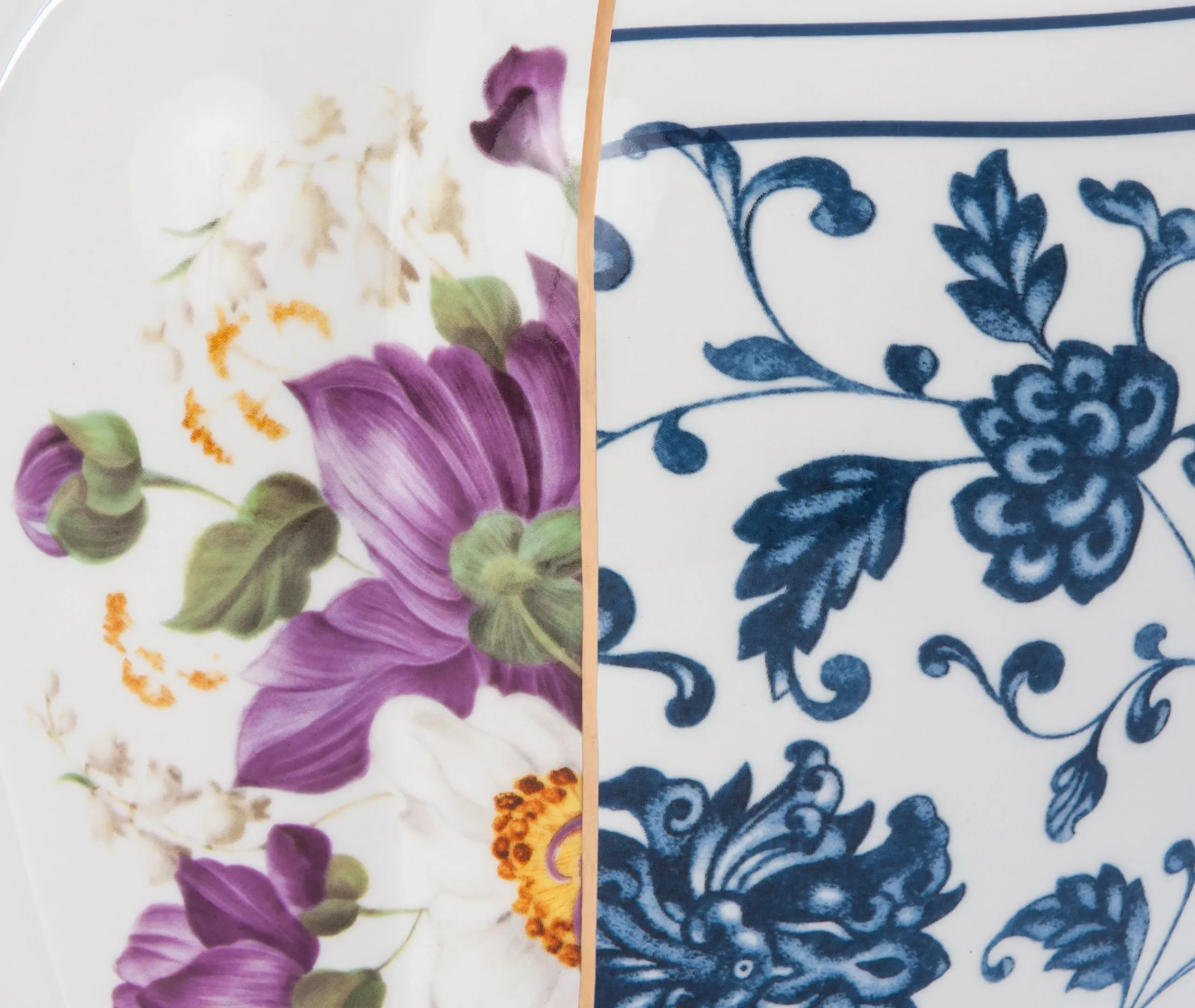 Decorative Vase with Dual Patterns - Multicolor