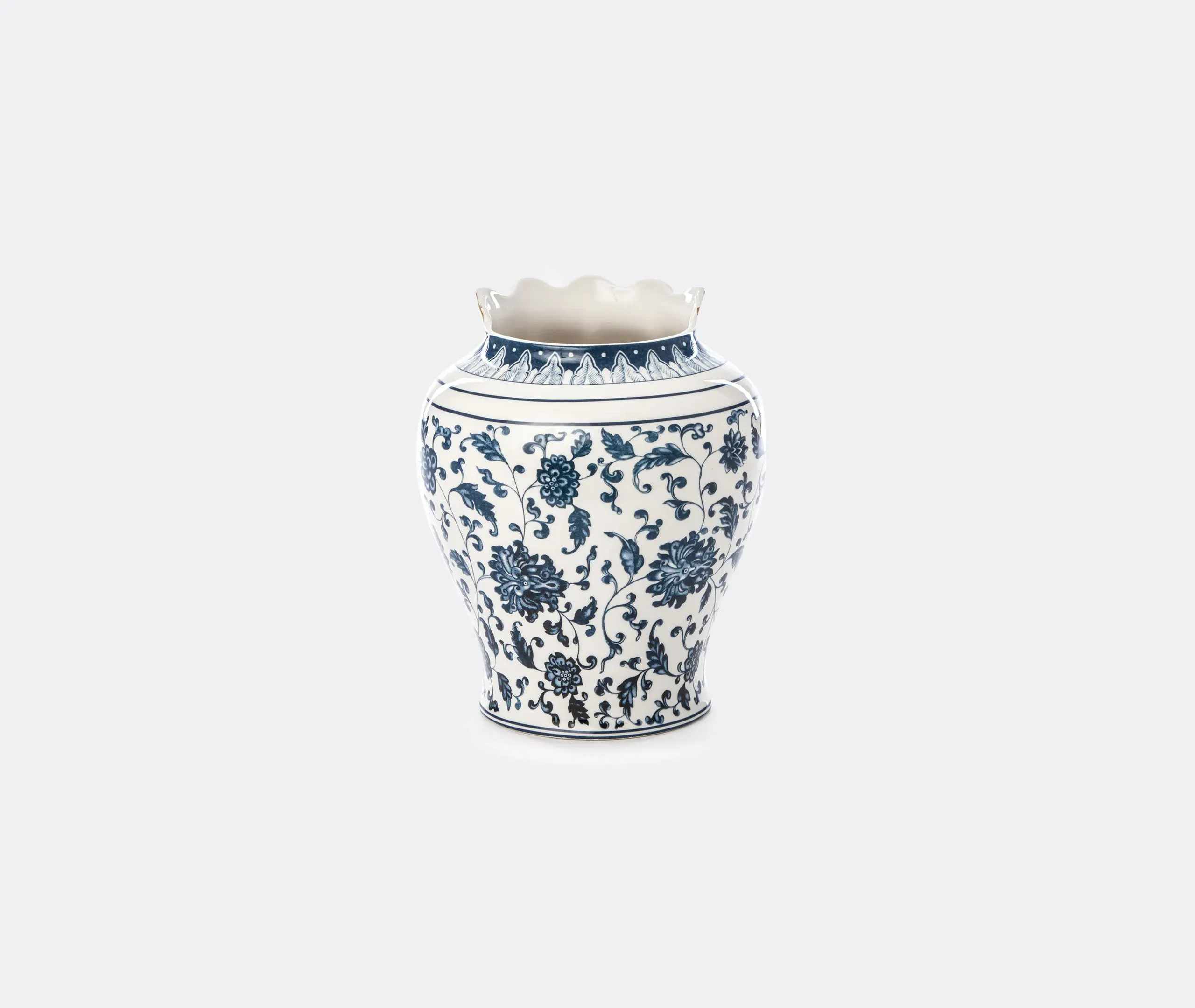 Decorative Vase with Dual Patterns - Multicolor