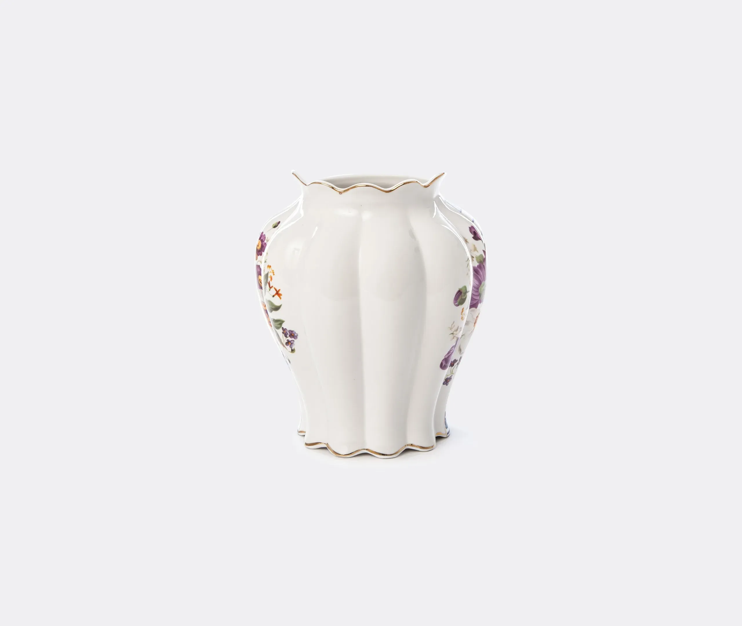 Decorative Vase with Dual Patterns - Multicolor