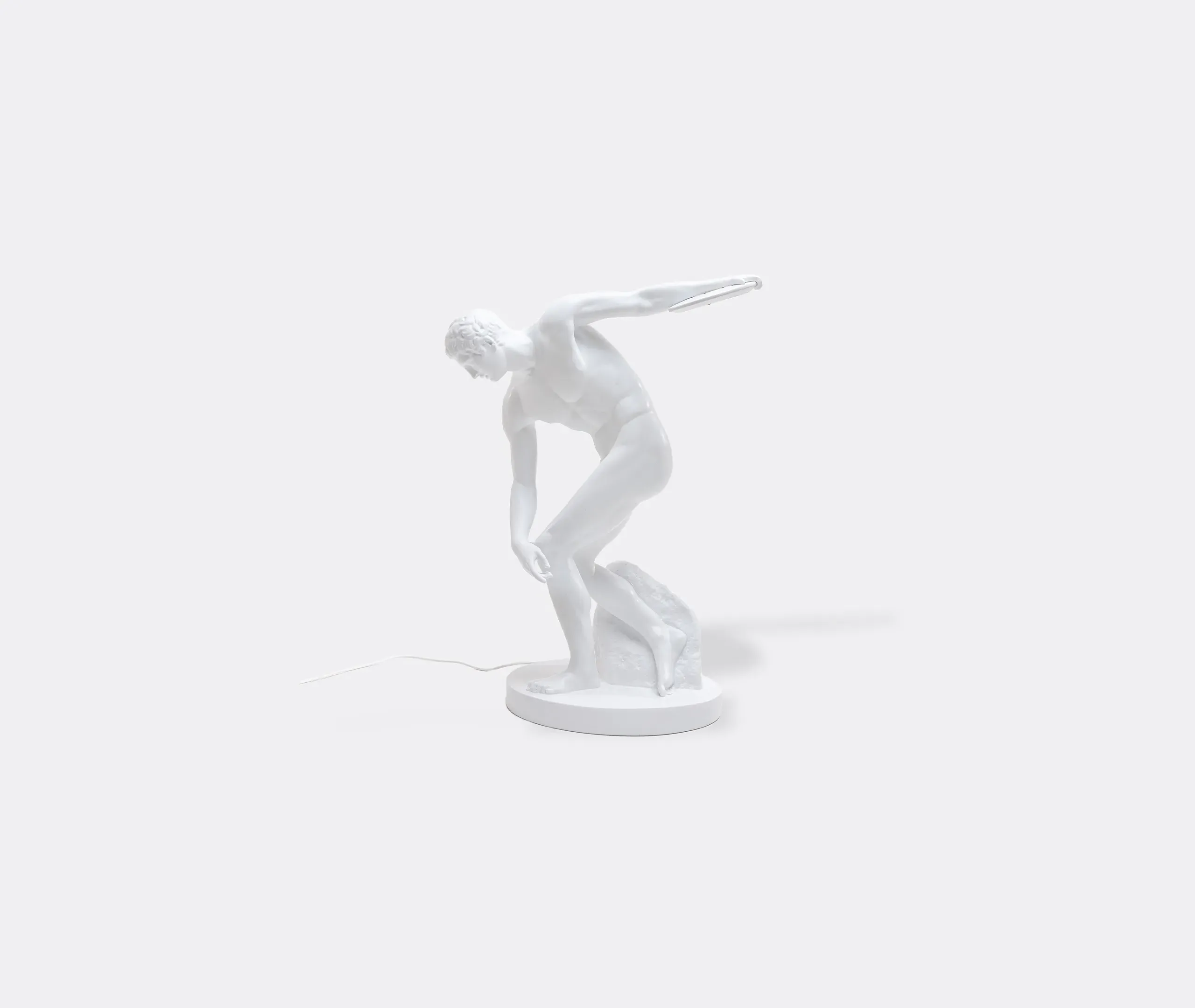 Discobolux EU Plug Table Lamp - White, Resin product