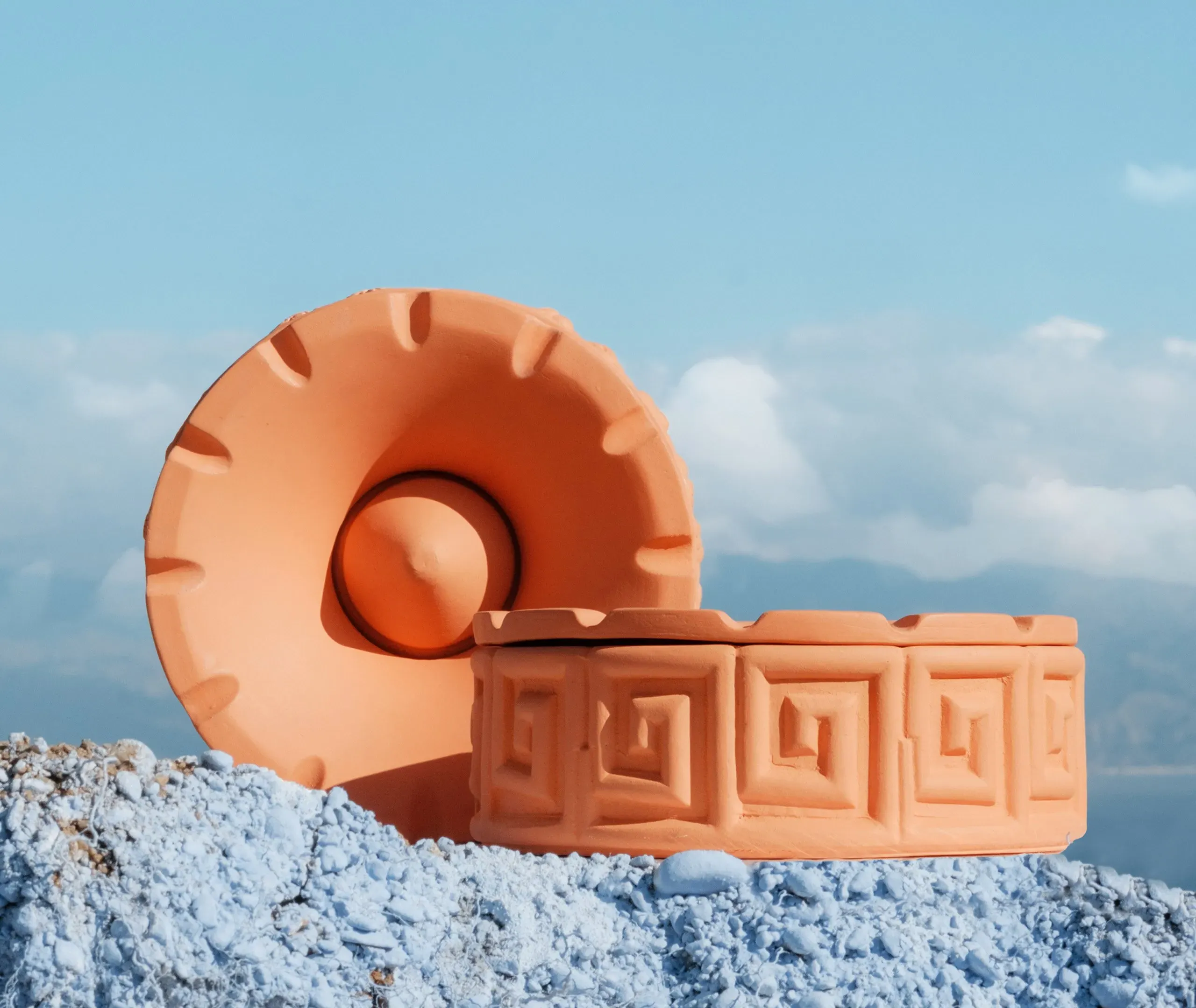Geometric Ashtray - Terracotta