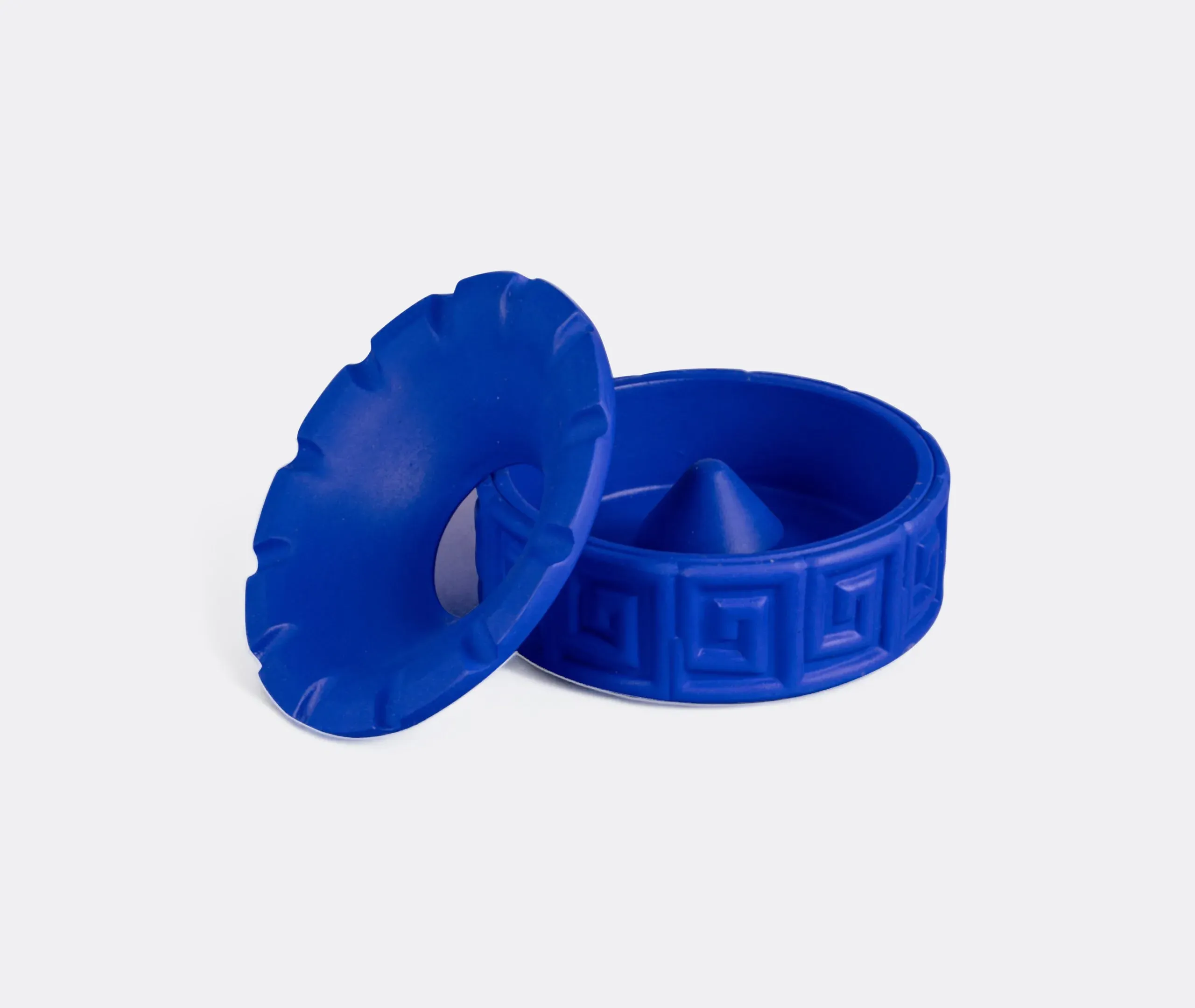 Geometric Terracotta Ashtray - Cobalt Blue