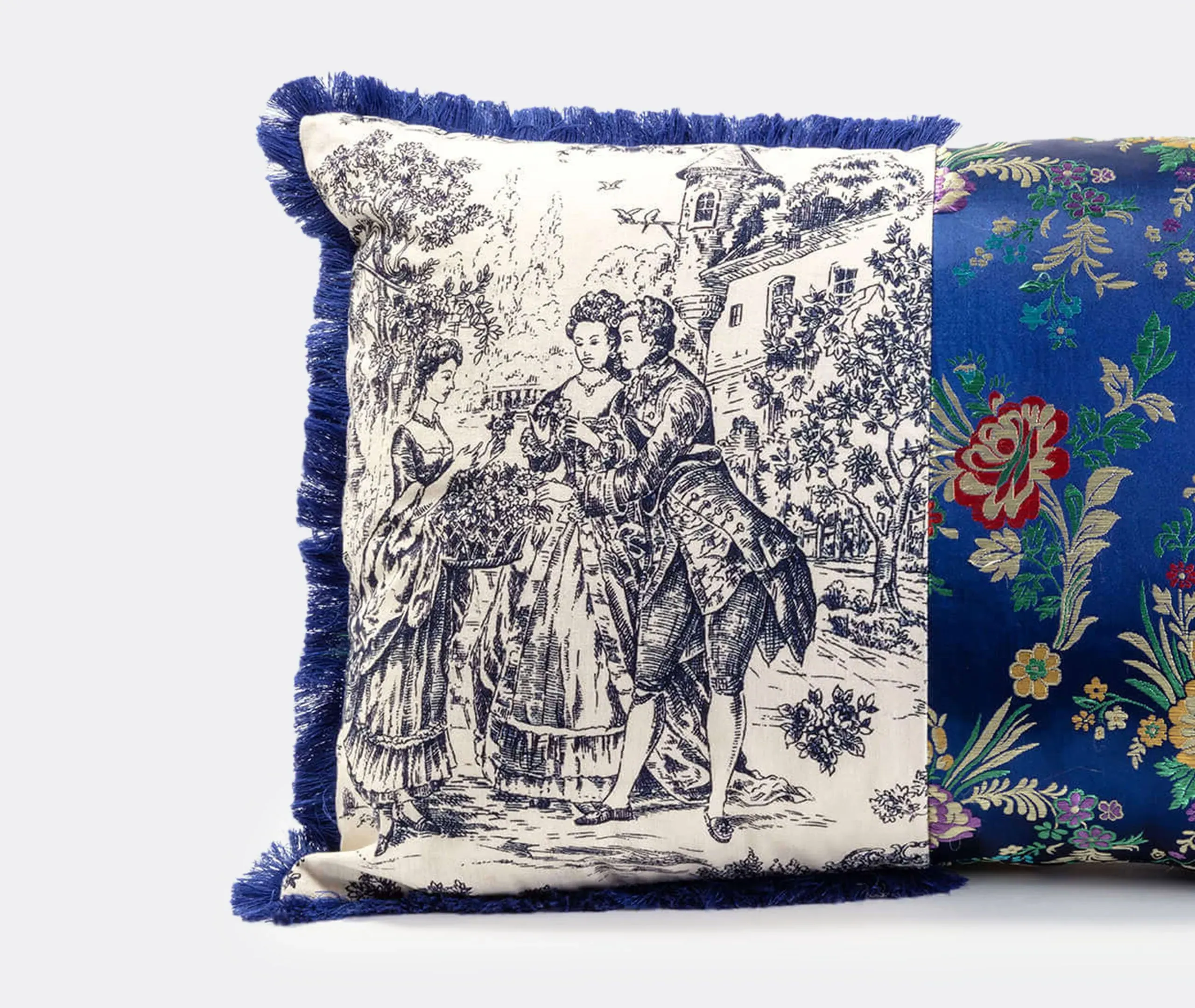 Hybrid Cushion with Plume Padding - Multicolor