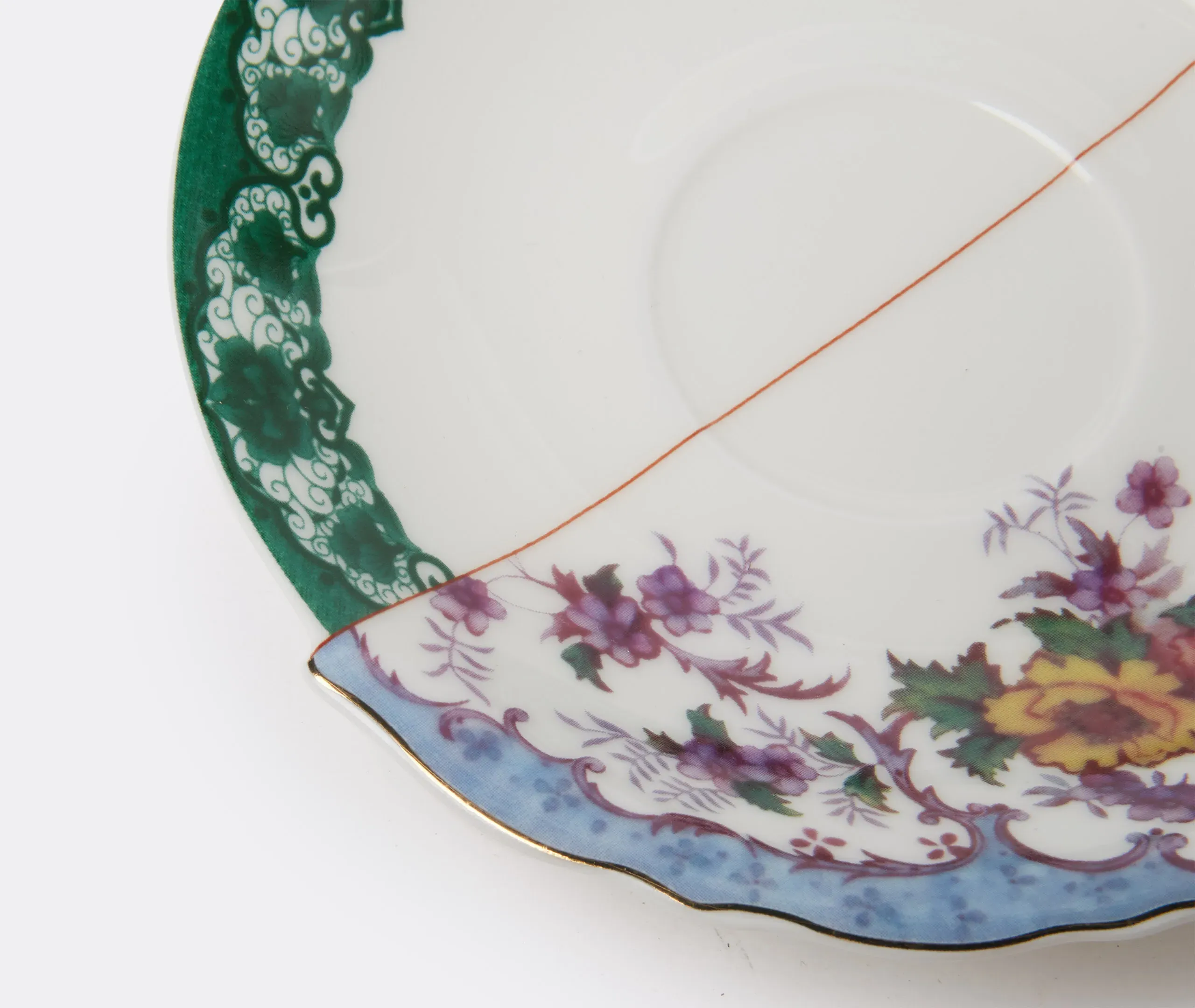 Hybrid Isidora Teacup with Saucer - Multicolor, Bone China