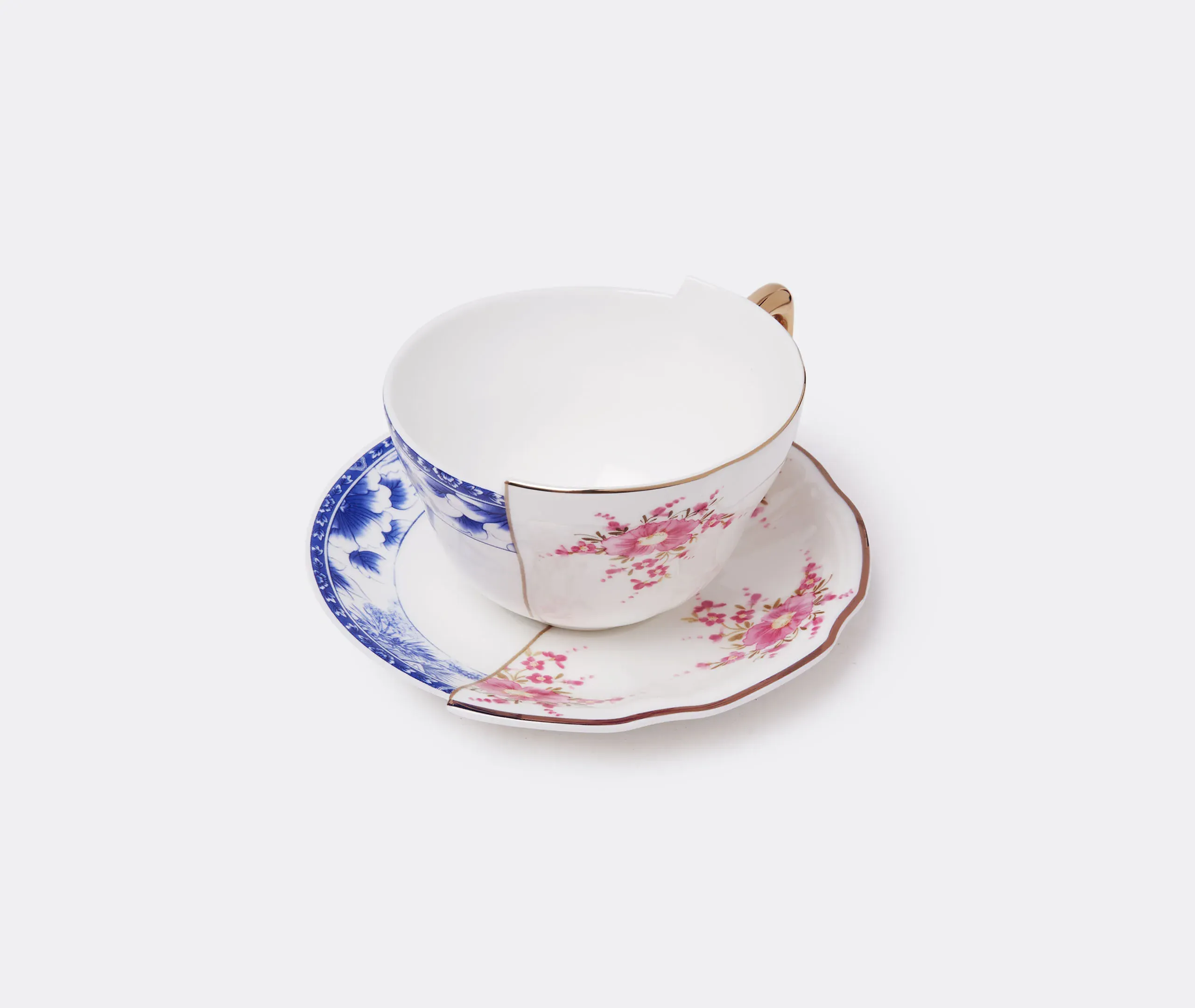 Hybrid Zenobia Teacup with Saucer - Multicolor, Bone China