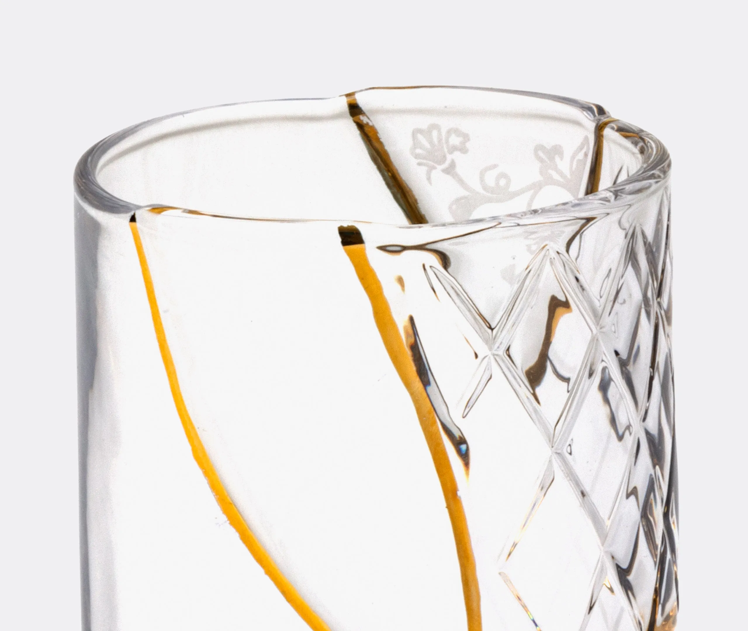Kintsugi No.2 Drinking Glass - Transparent/Gold alternate view