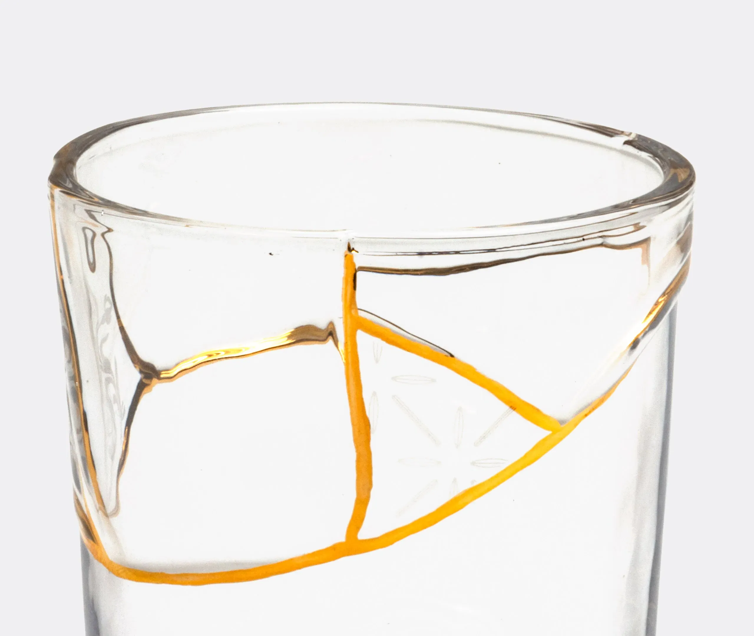 Kintsugi No.3 Drinking Glass - Transparent, Gold alternate view