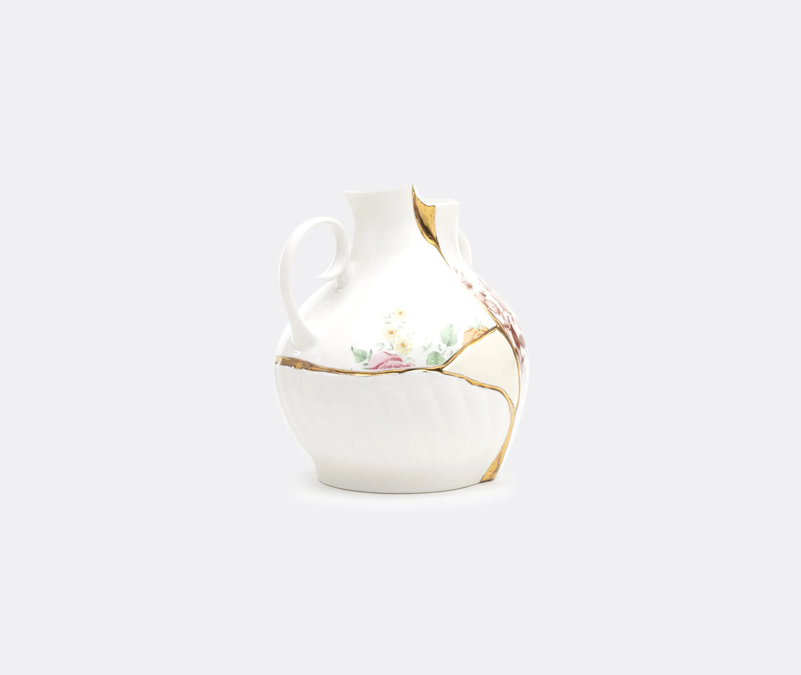 Kintsugi Small Vase - White/Multicolor, Porcelain alternate view