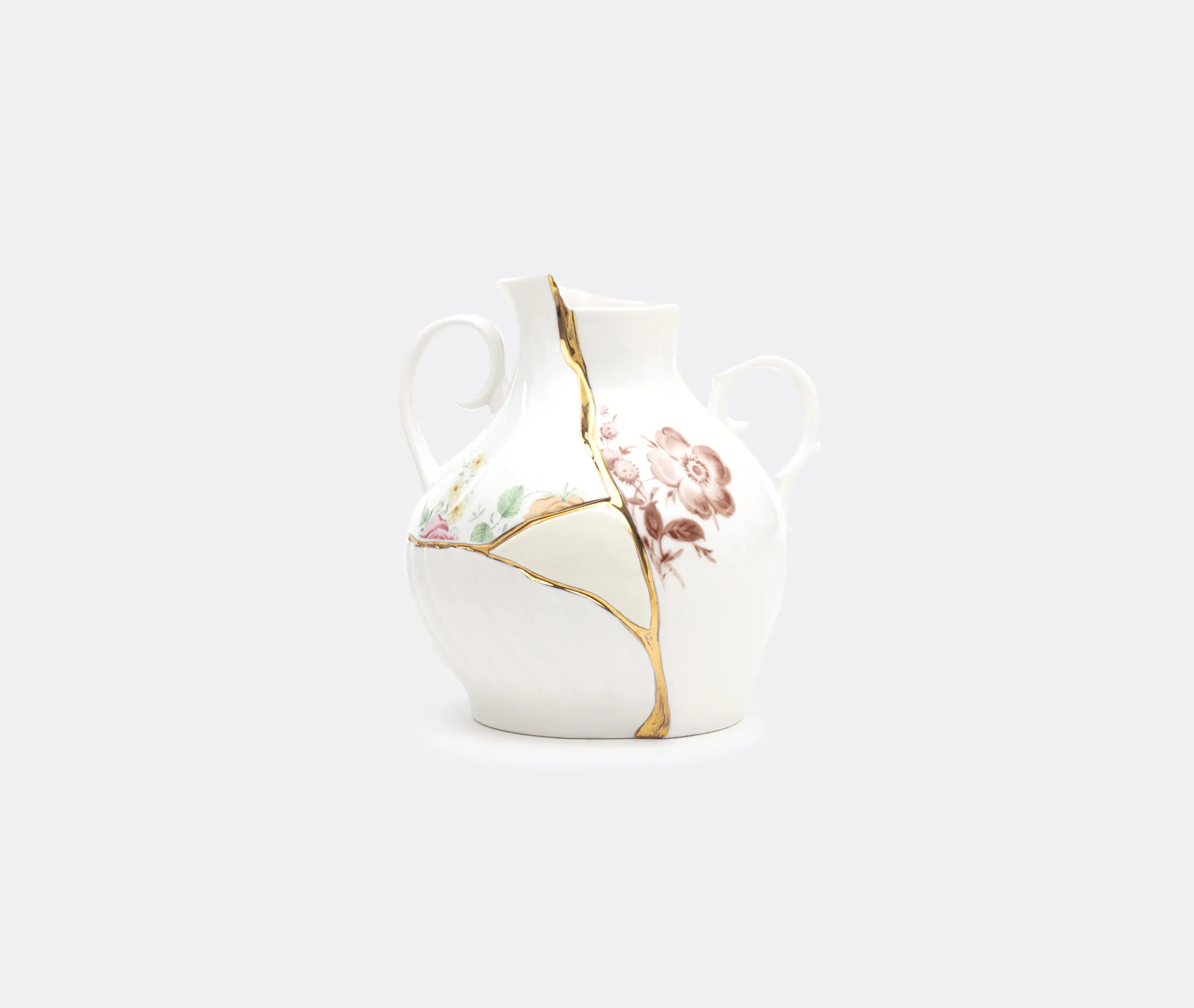 Kintsugi Small Vase - White/Multicolor, Porcelain product