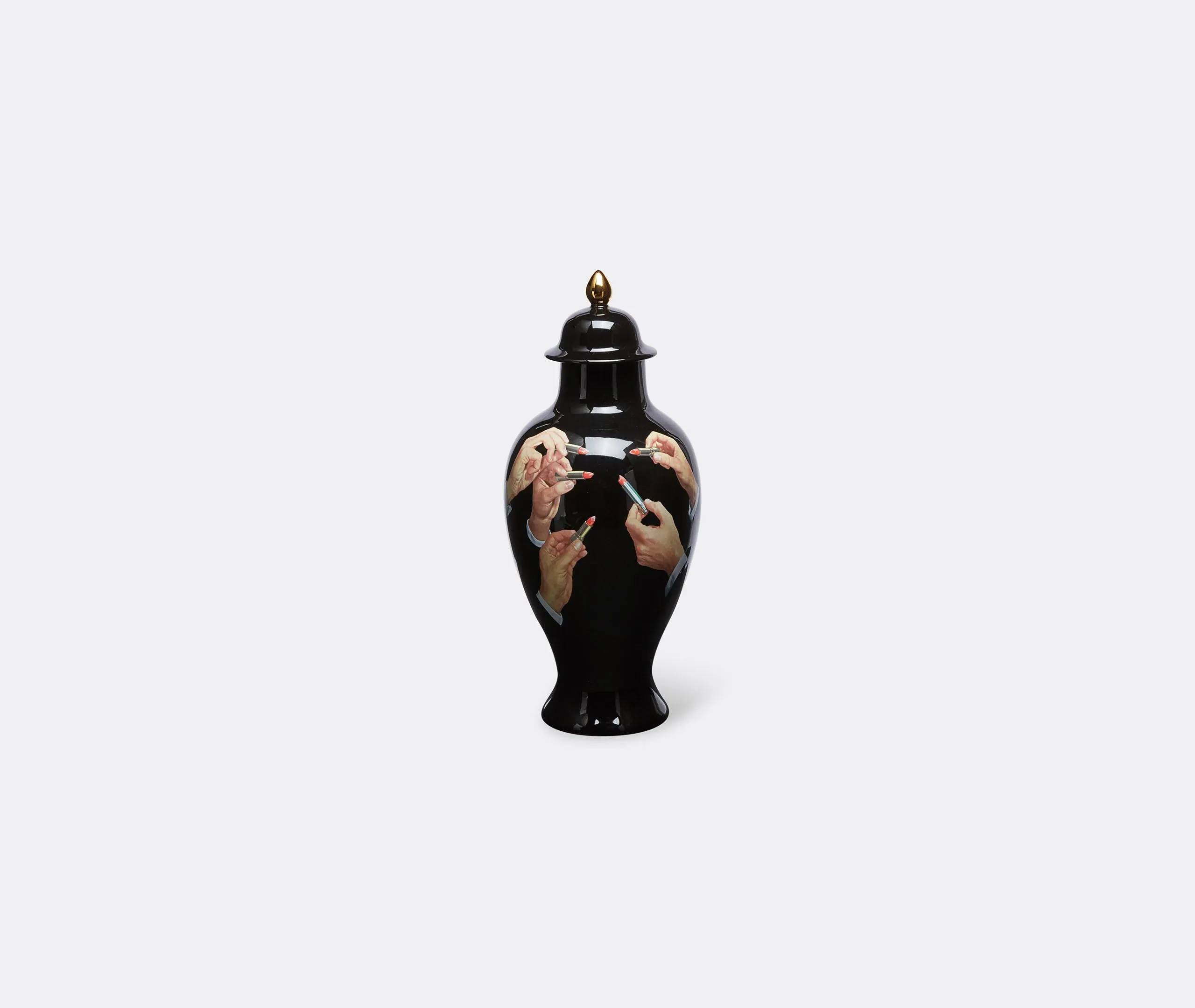 Lipsticks Black Vase - Black, Porcelain image