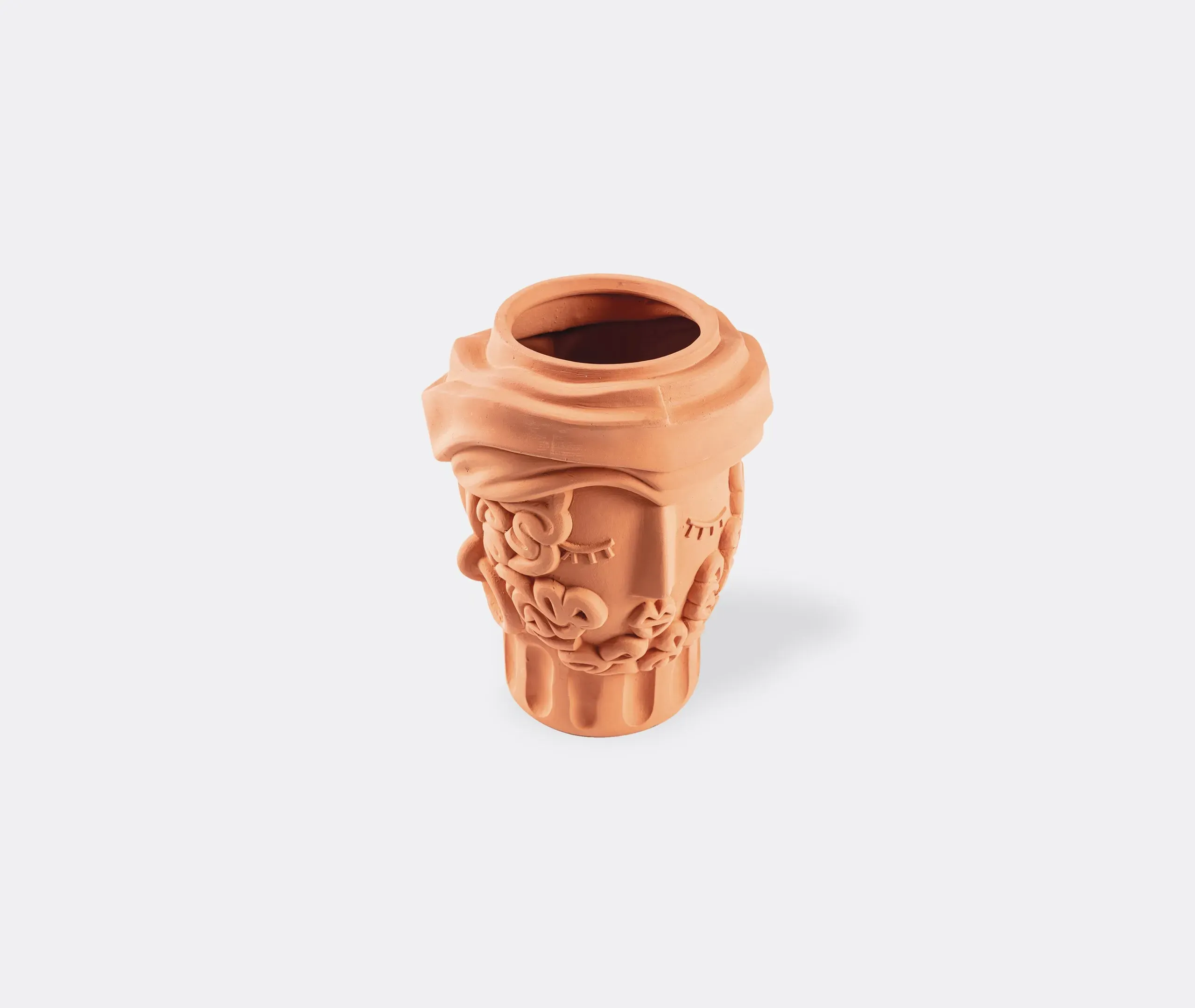 Magna Graecia Man Terracotta Vase - Terracotta