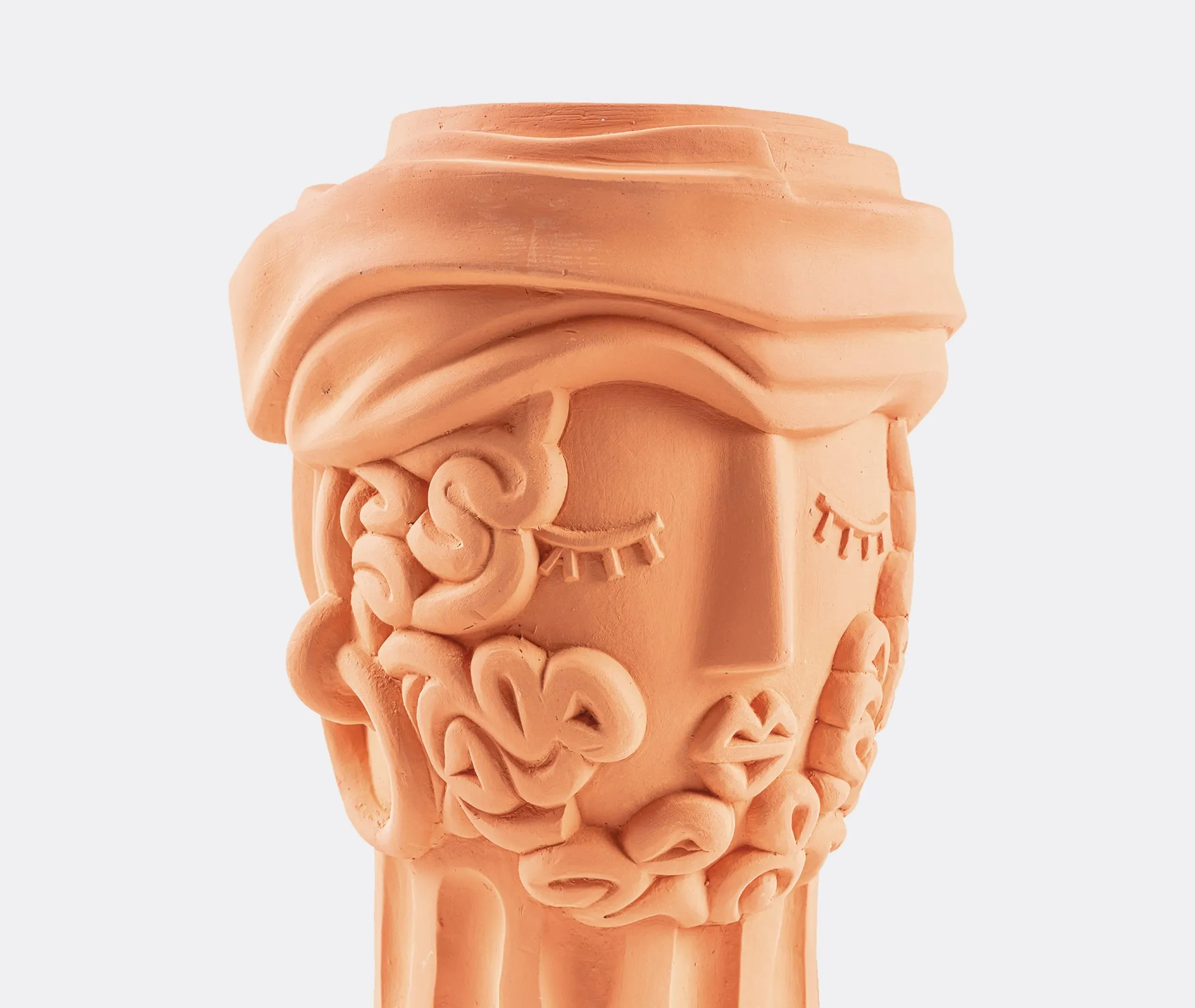 Magna Graecia Man Terracotta Vase - Terracotta