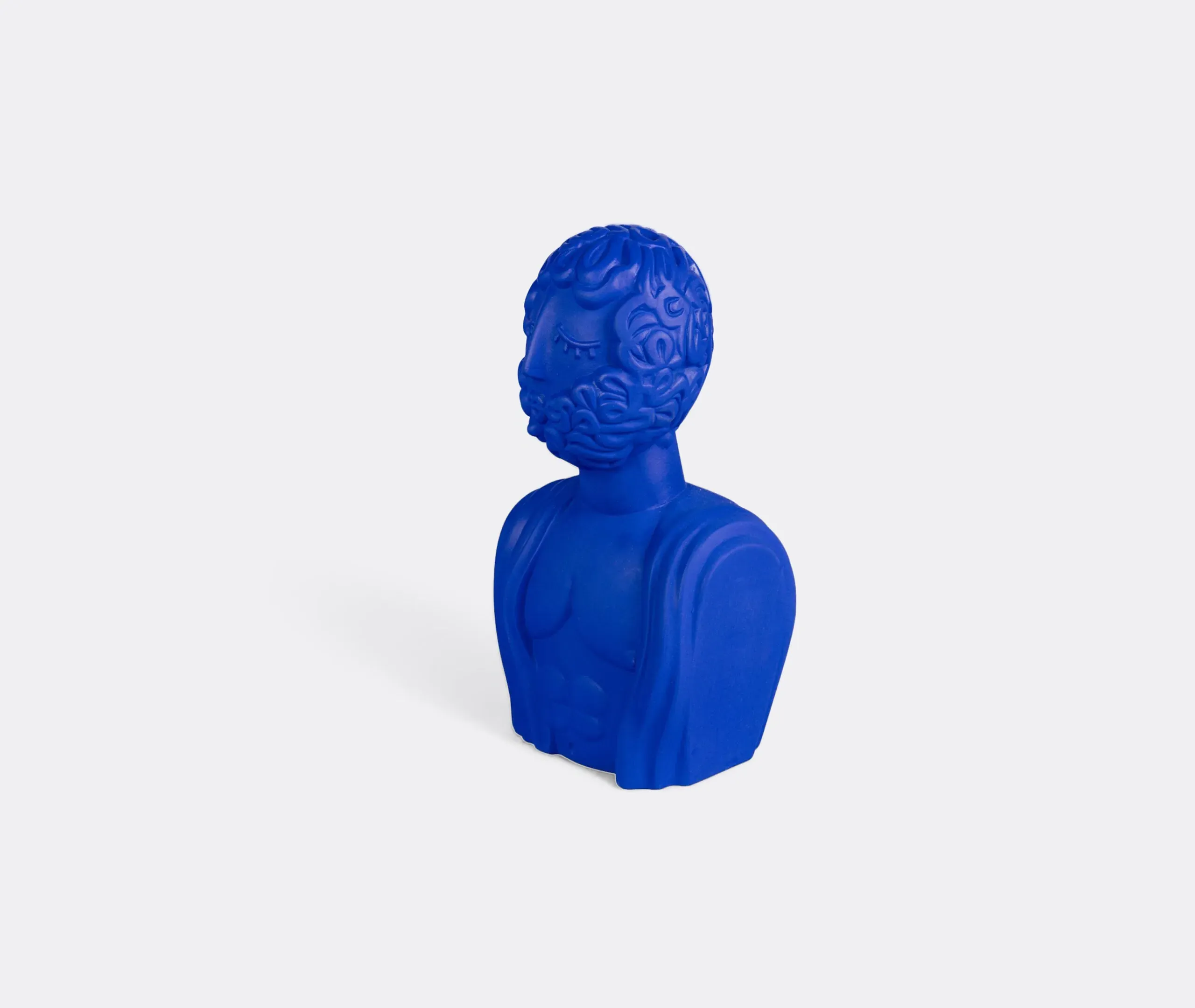 Man Terracotta Bust - Cobalt Blue