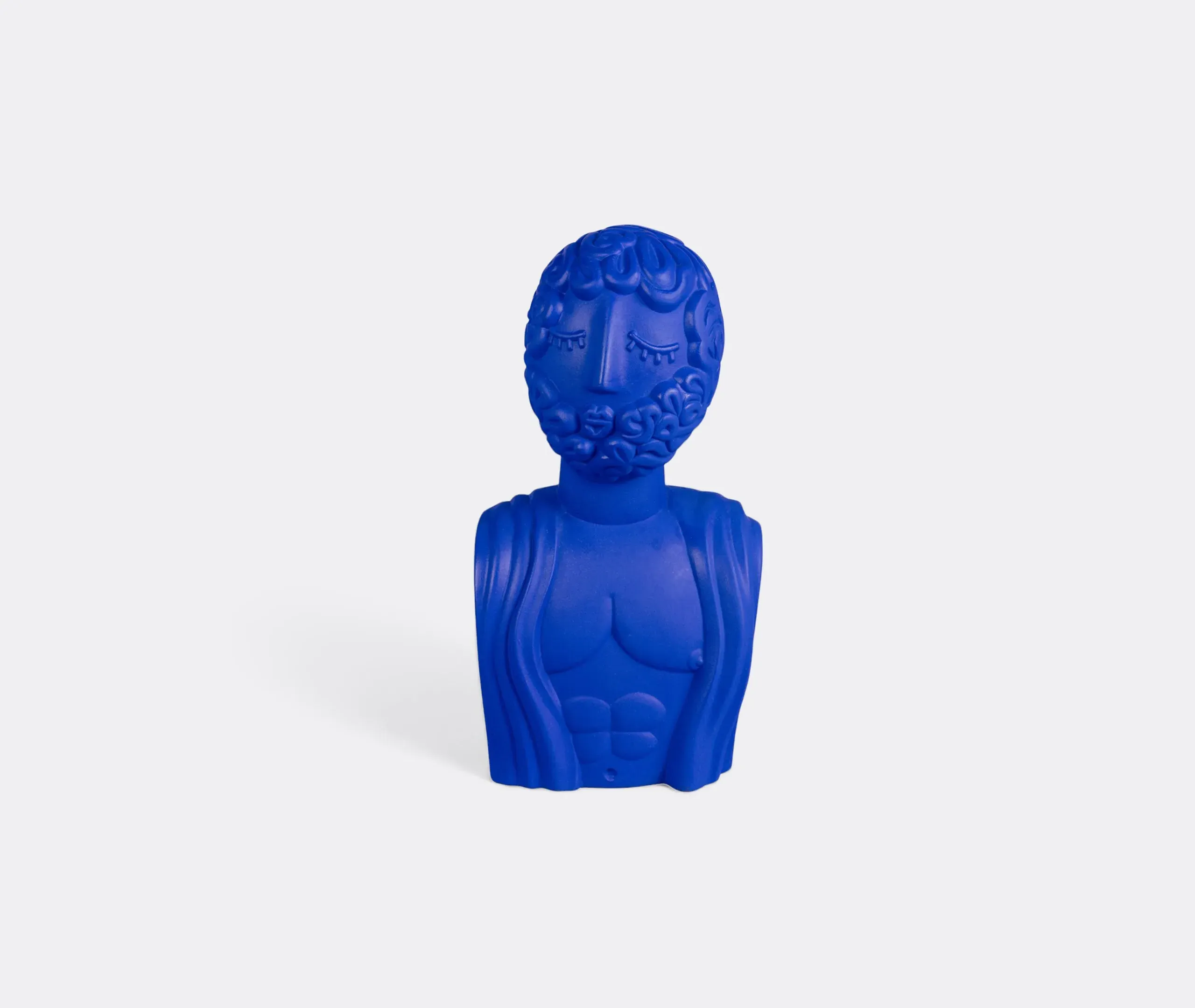 Man Terracotta Bust - Cobalt Blue